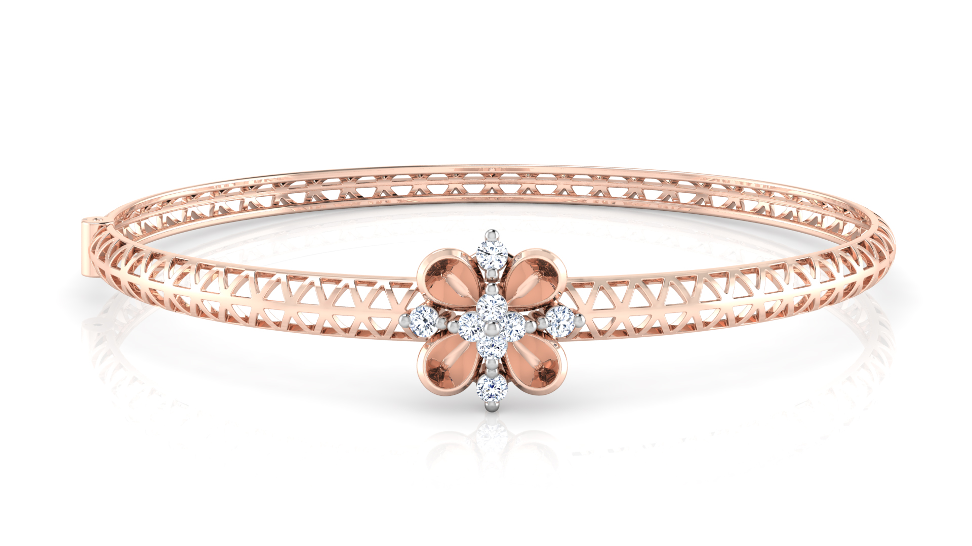 Designer Trendy 18k Gold Kada Bracelet for Girls and Women