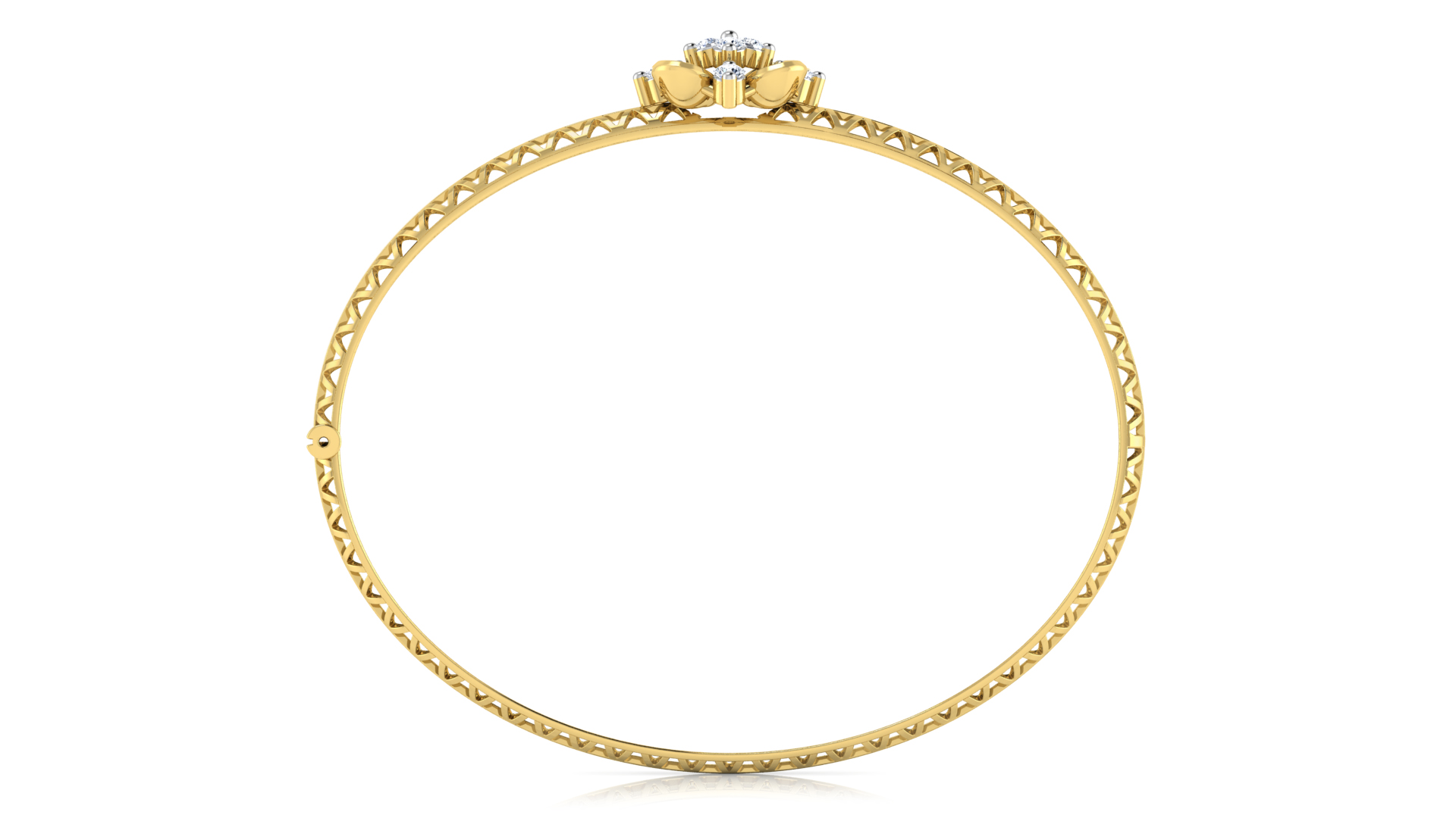 Designer Trendy 18k Gold Kada Bracelet for Girls and Women