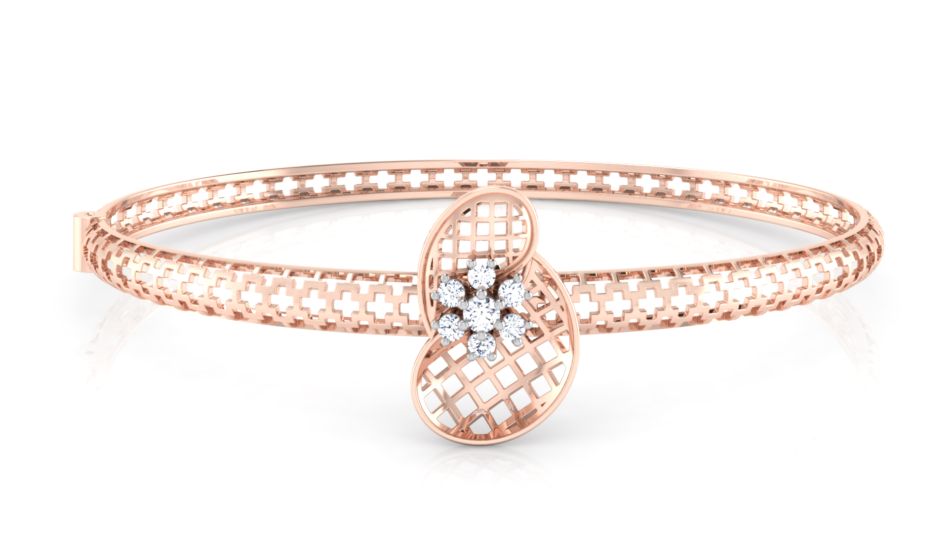Designer Trendy 18k Gold Kada Bracelet for Girls and Women