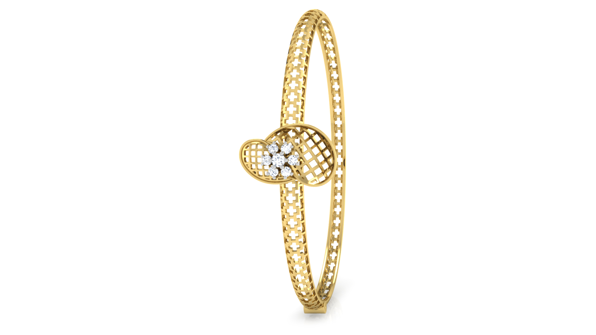 Designer Trendy 18k Gold Kada Bracelet for Girls and Women
