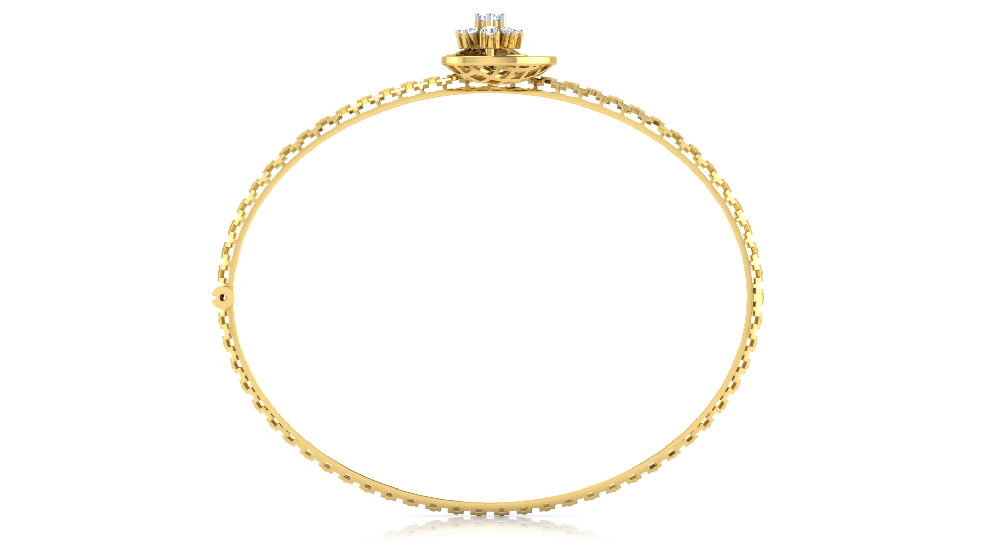 Designer Trendy 18k Gold Kada Bracelet for Girls and Women