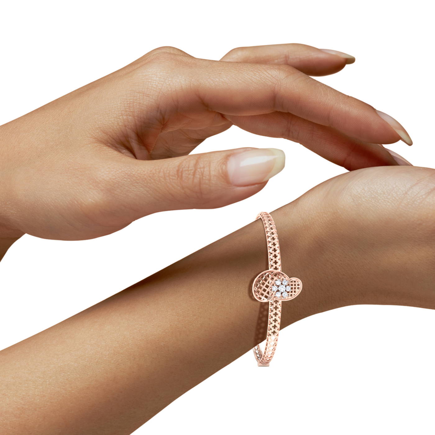 Designer Trendy 18k Gold Kada Bracelet for Girls and Women