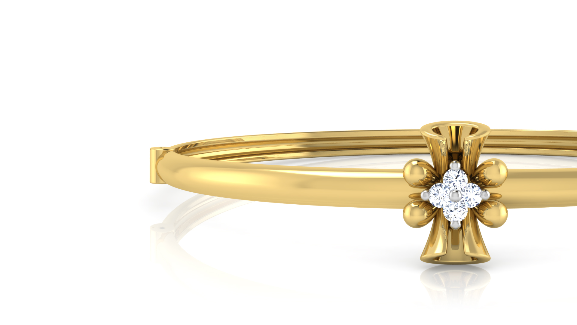 Designer Trendy 18k Gold Kada Bracelet for Girls and Women