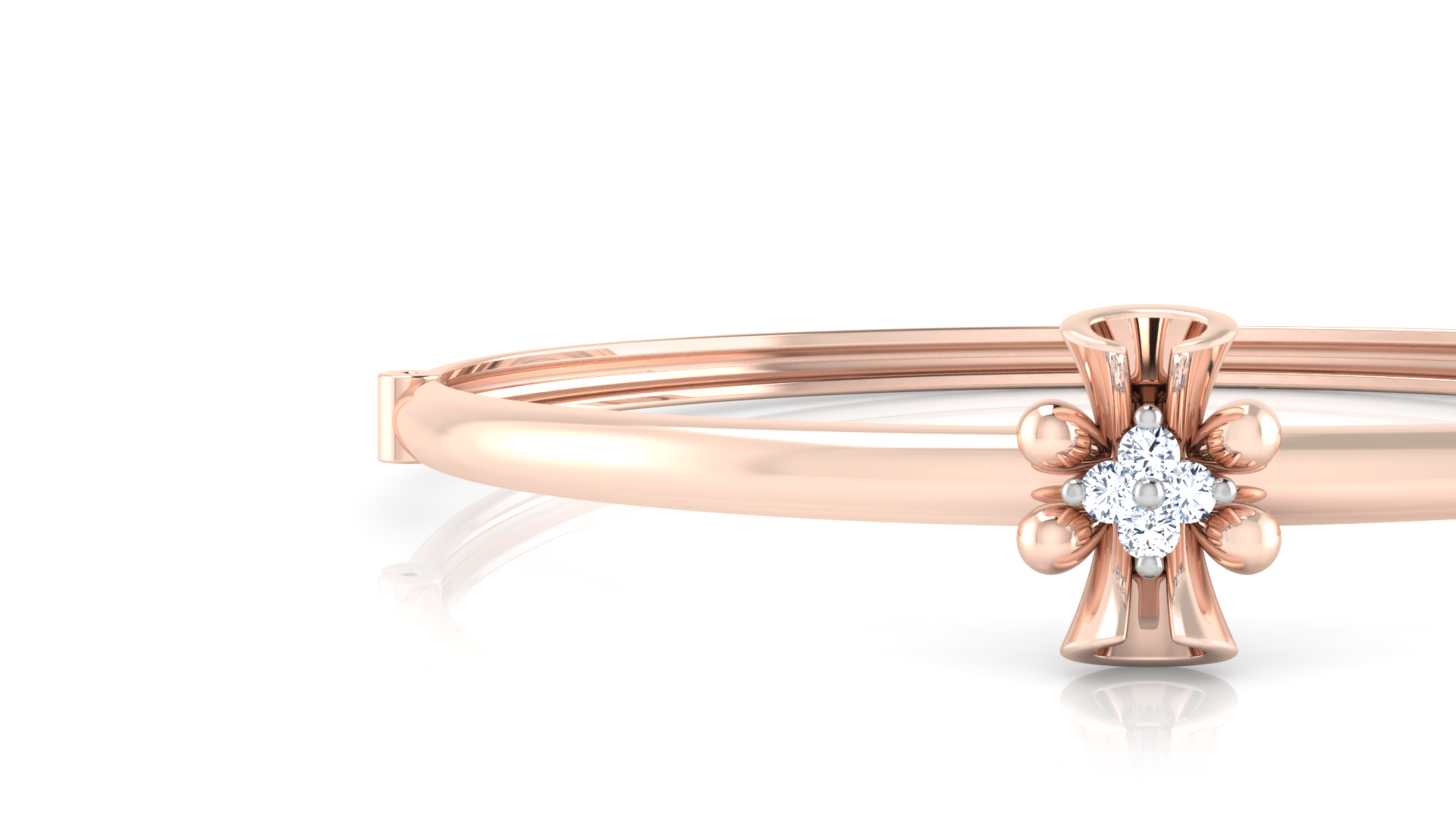 Designer Trendy 18k Gold Kada Bracelet for Girls and Women