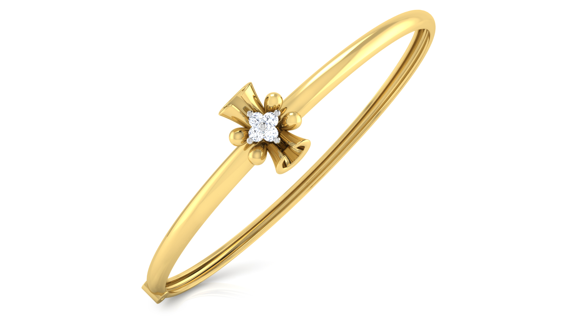 Designer Trendy 18k Gold Kada Bracelet for Girls and Women