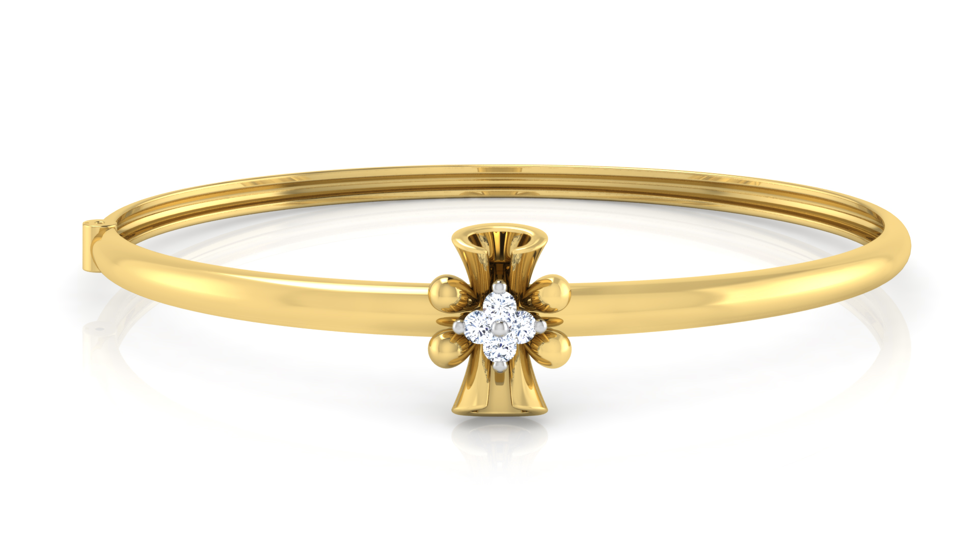 Designer Trendy 18k Gold Kada Bracelet for Girls and Women