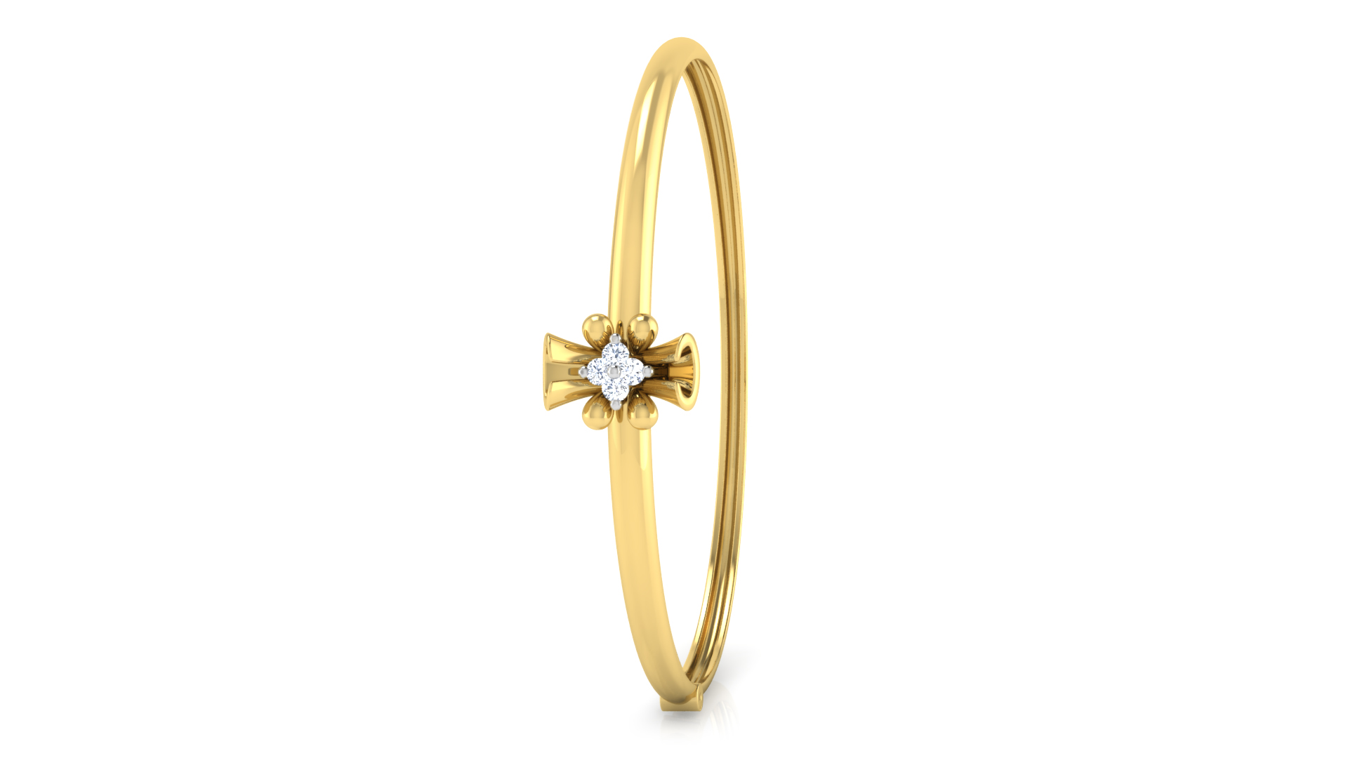 Designer Trendy 18k Gold Kada Bracelet for Girls and Women