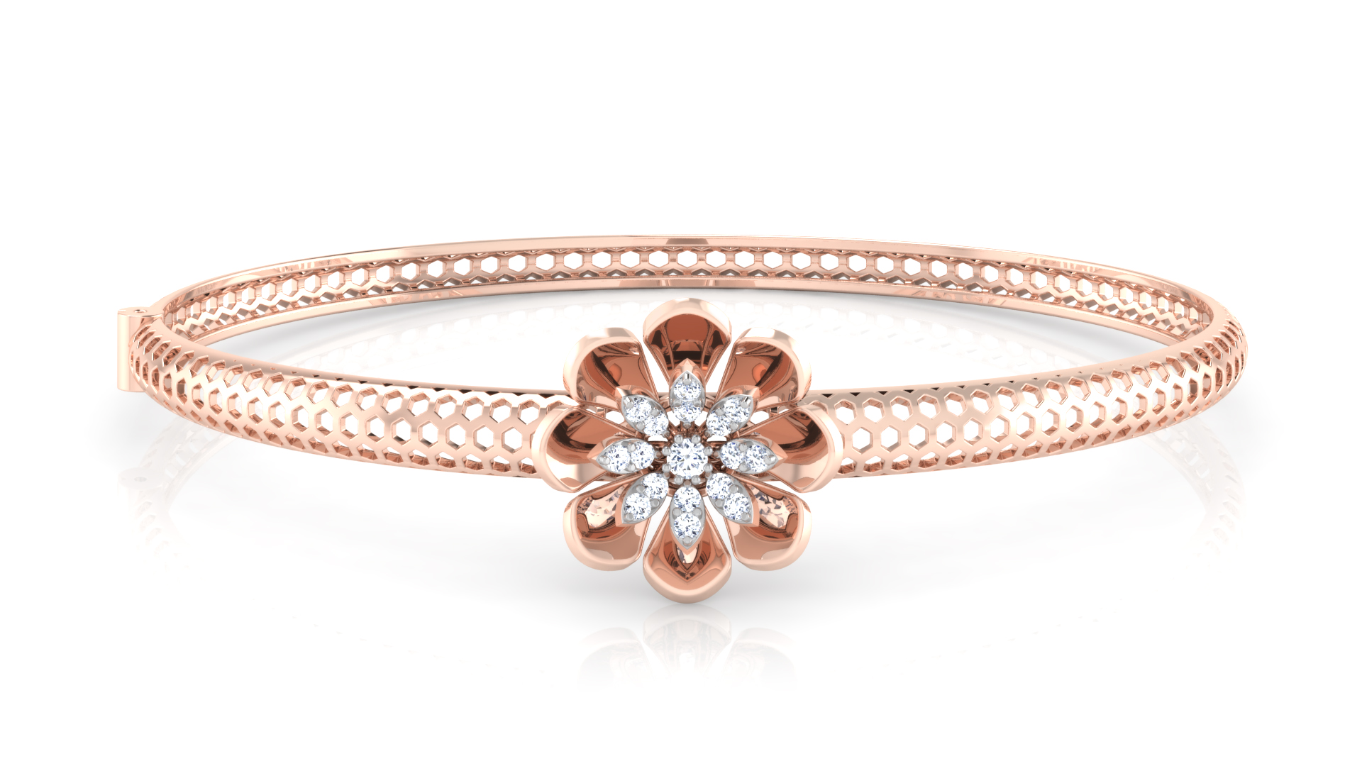 Designer Trendy 18k Gold Kada Bracelet for Girls and Women