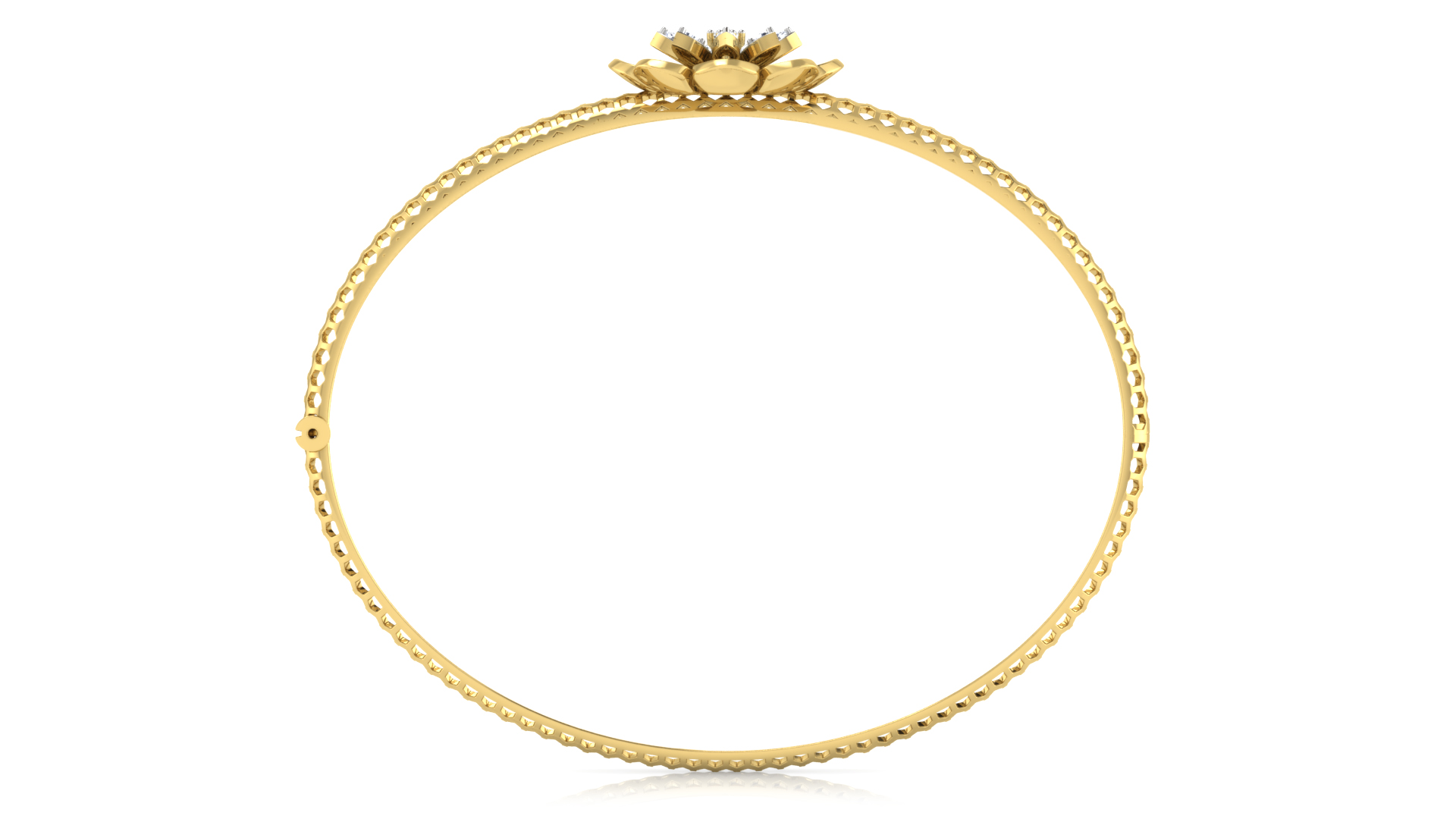 Designer Trendy 18k Gold Kada Bracelet for Girls and Women