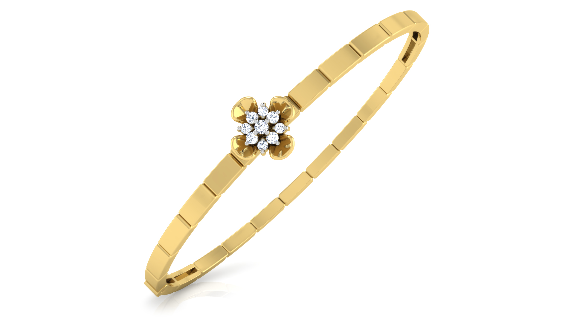 Designer Trendy 18k Gold Kada Bracelet for Girls and Women