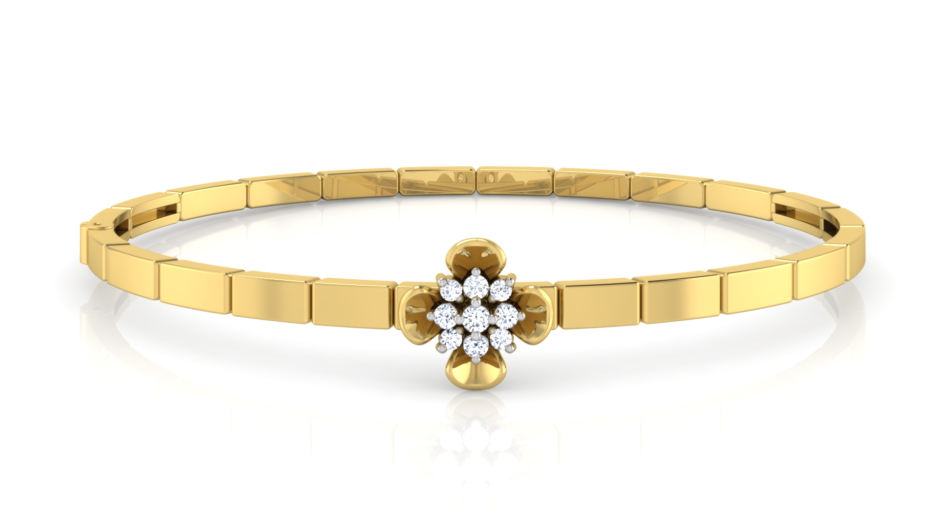 Designer Trendy 18k Gold Kada Bracelet for Girls and Women