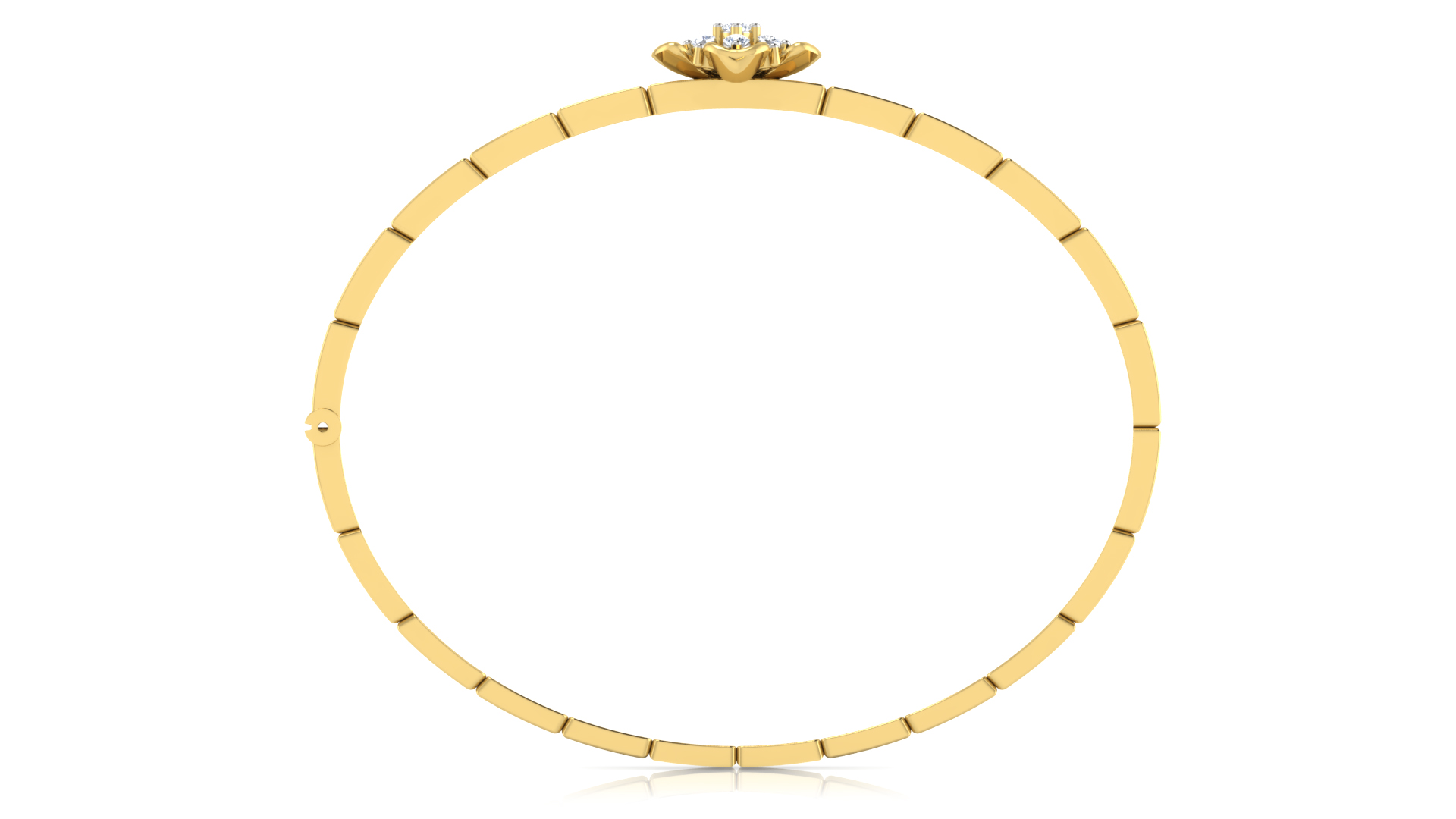 Designer Trendy 18k Gold Kada Bracelet for Girls and Women