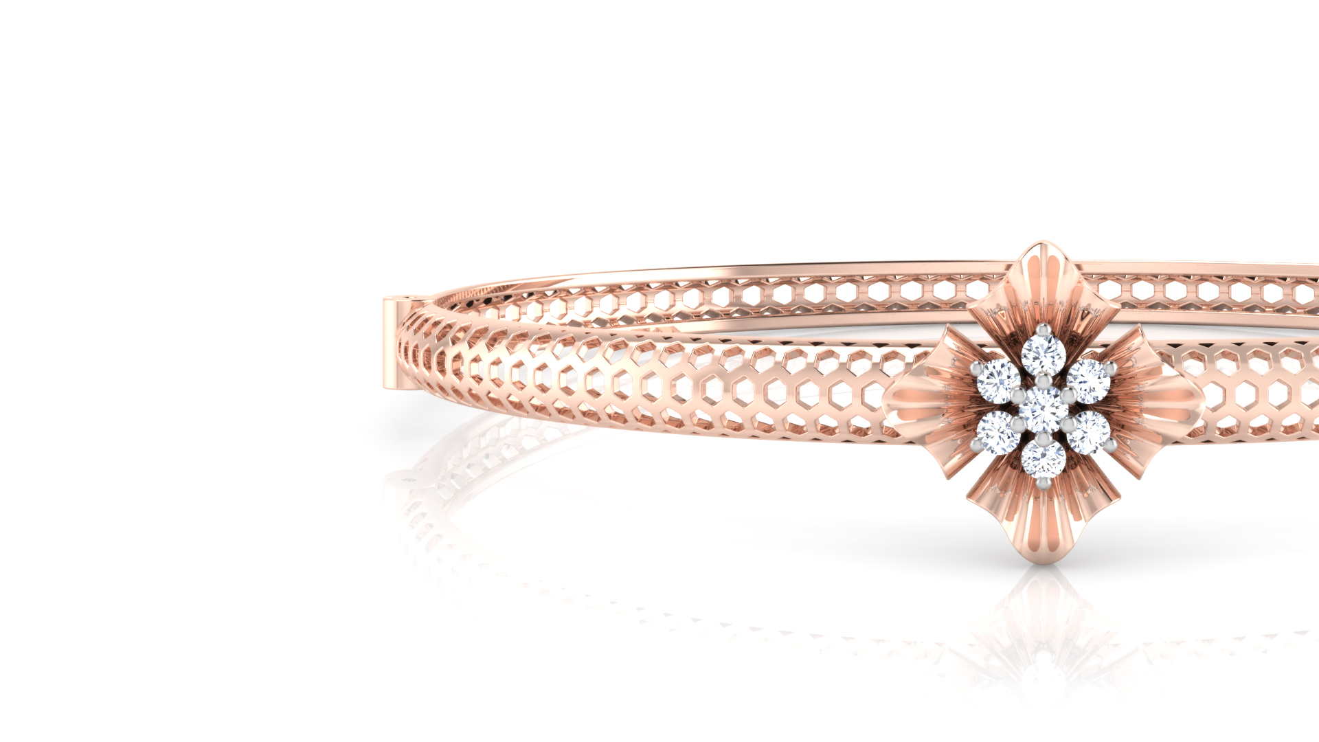 Designer Trendy 18k Gold Kada Bracelet for Girls and Women