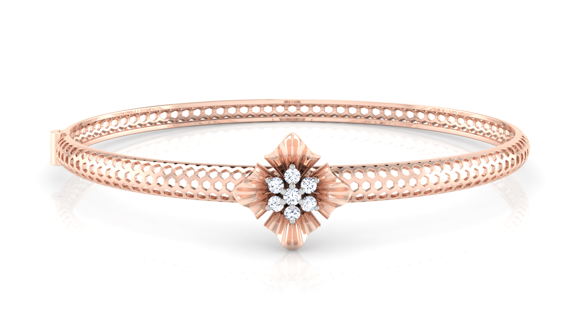 Designer Trendy 18k Gold Kada Bracelet for Girls and Women