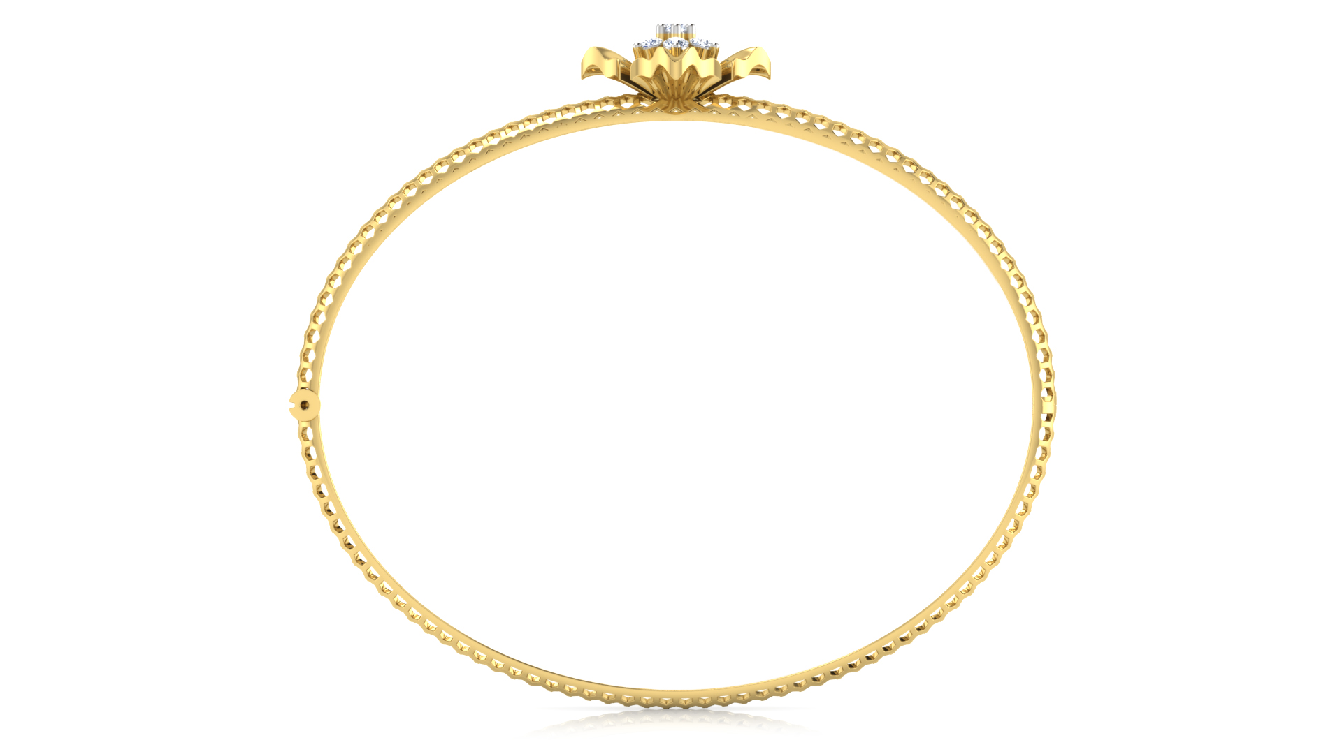 Designer Trendy 18k Gold Kada Bracelet for Girls and Women