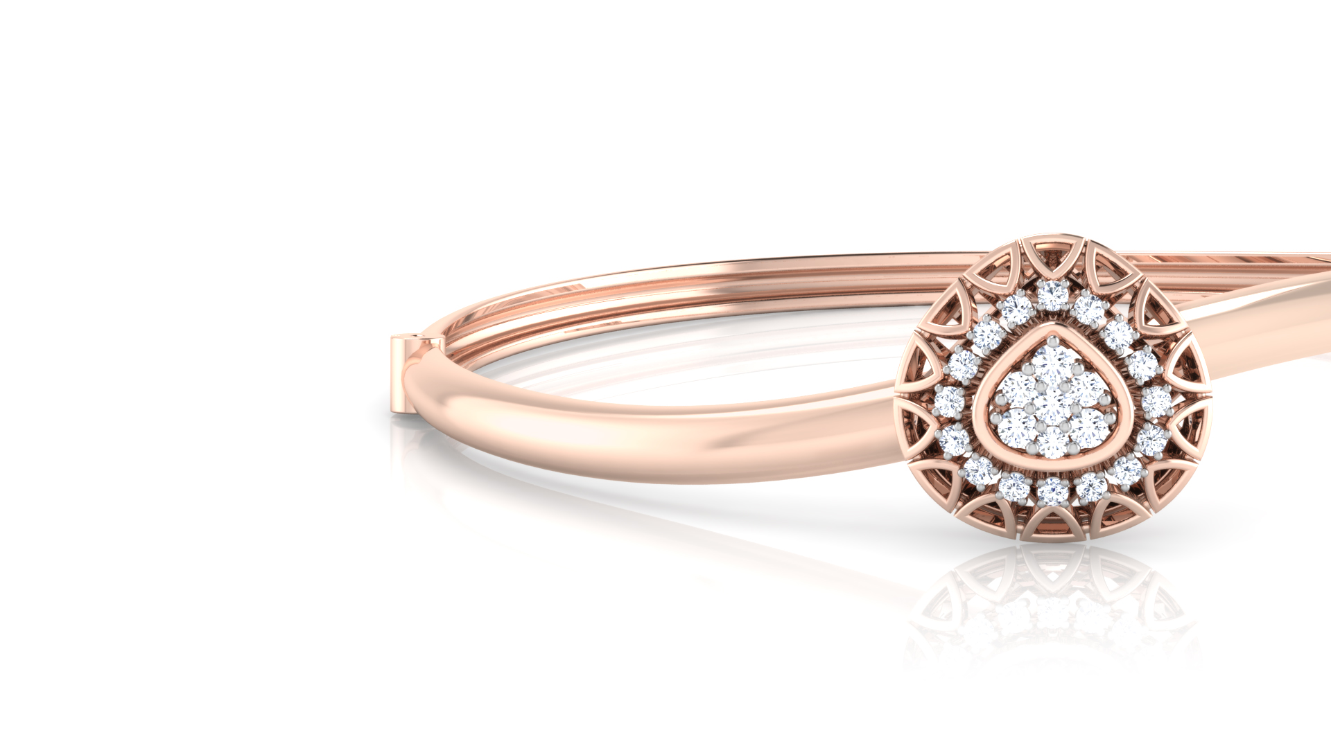 Designer Trendy 18k Gold Kada Bracelet for Girls and Women