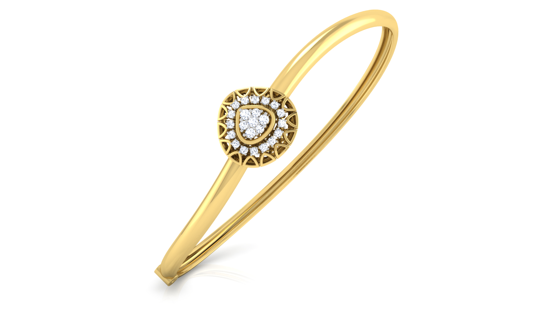 Designer Trendy 18k Gold Kada Bracelet for Girls and Women