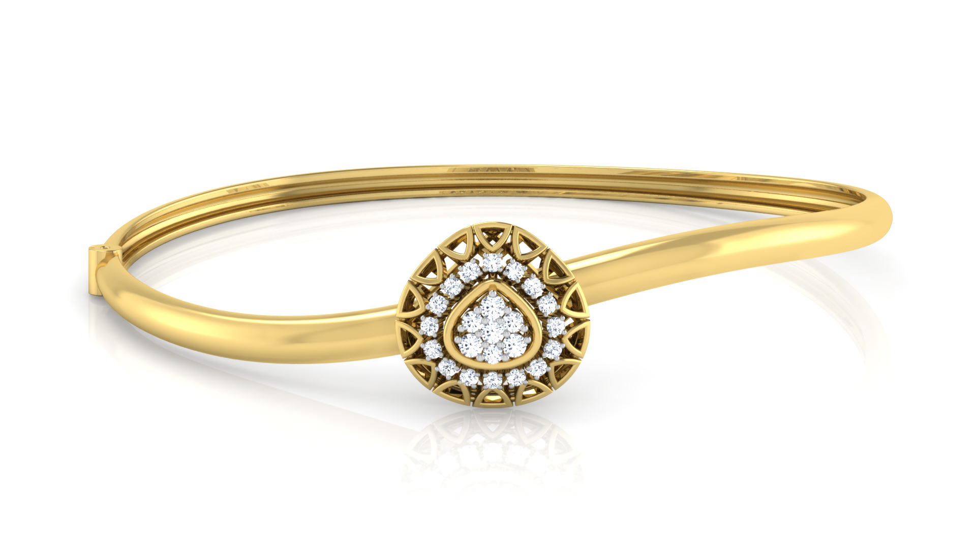 Designer Trendy 18k Gold Kada Bracelet for Girls and Women