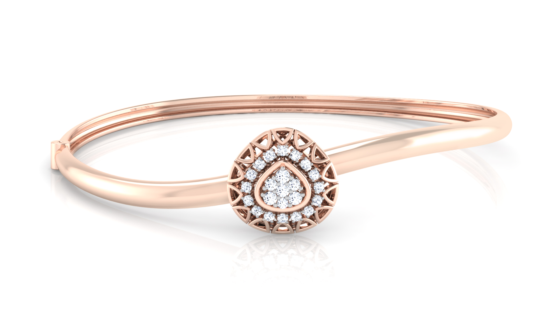 Designer Trendy 18k Gold Kada Bracelet for Girls and Women