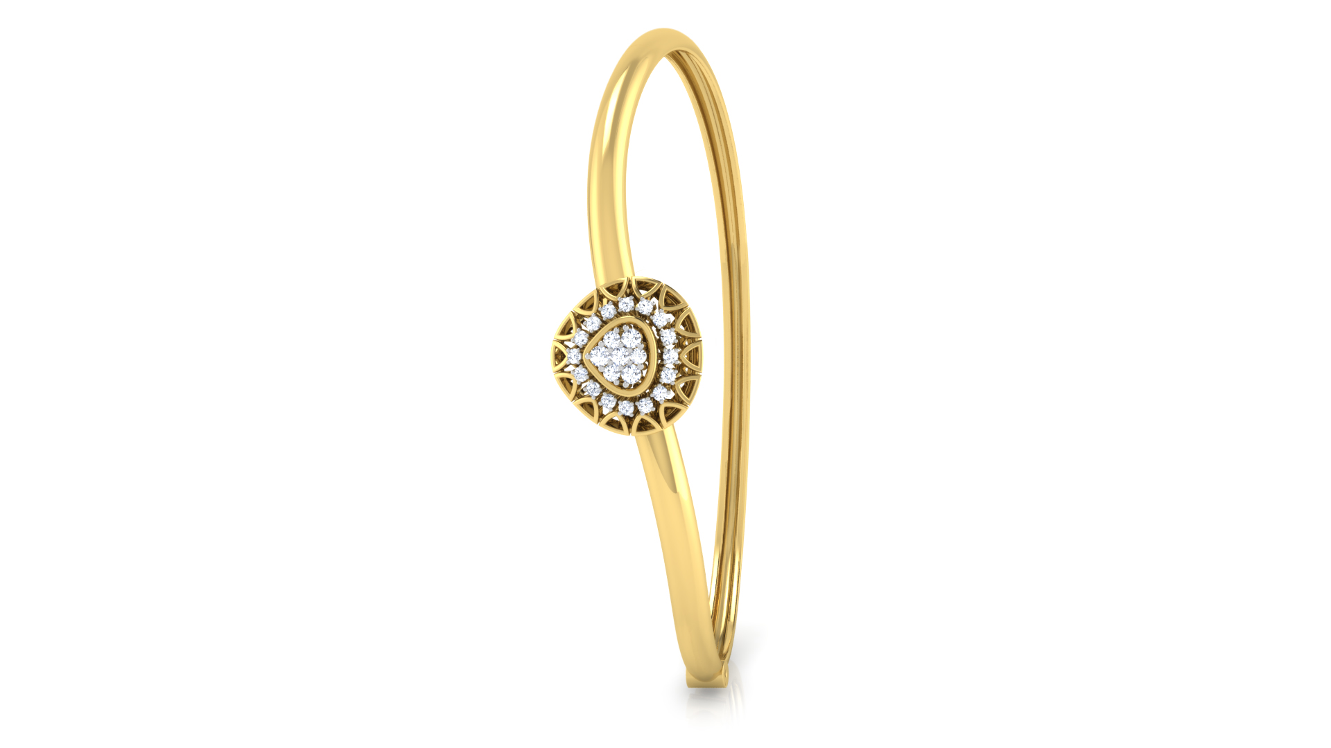 Designer Trendy 18k Gold Kada Bracelet for Girls and Women