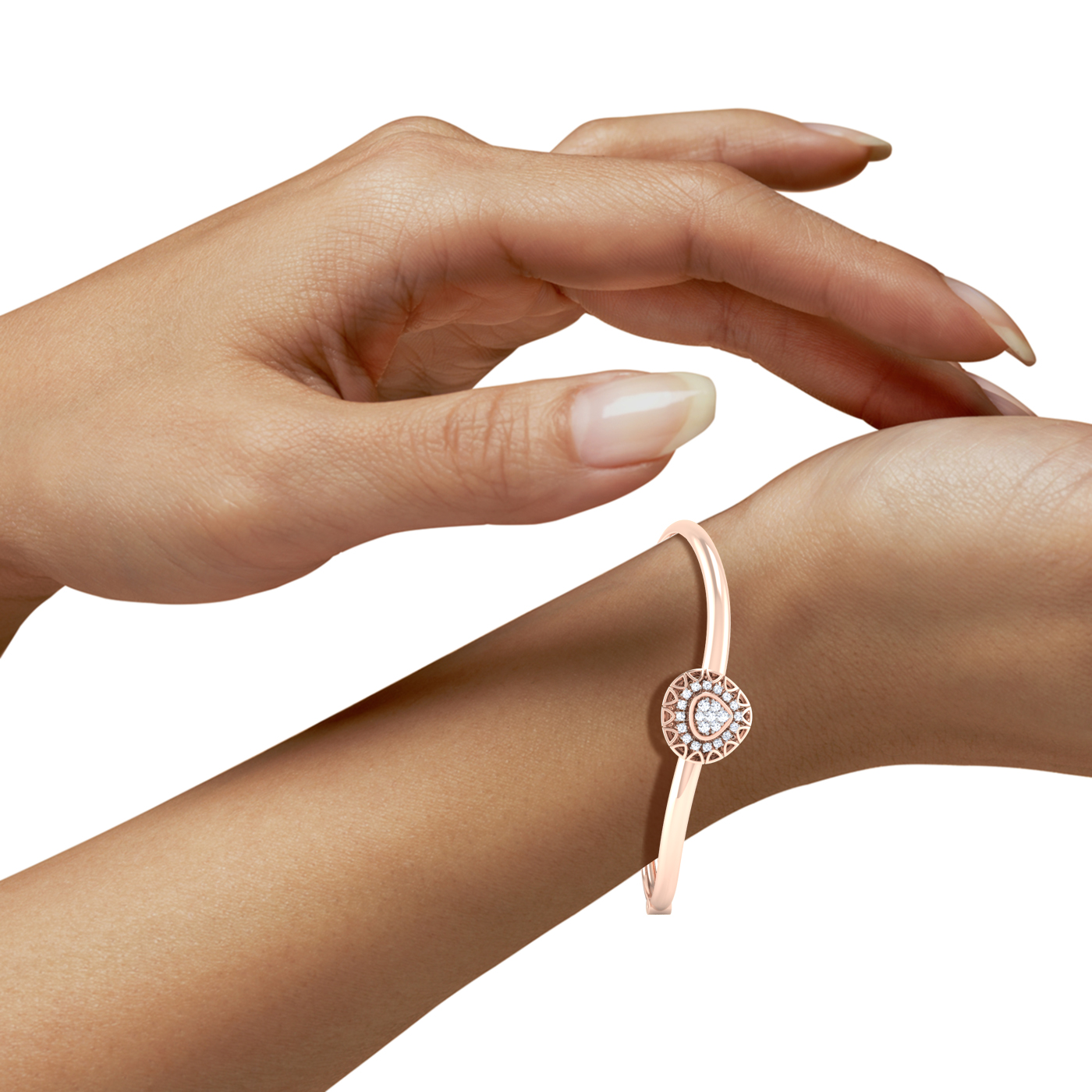 Designer Trendy 18k Gold Kada Bracelet for Girls and Women