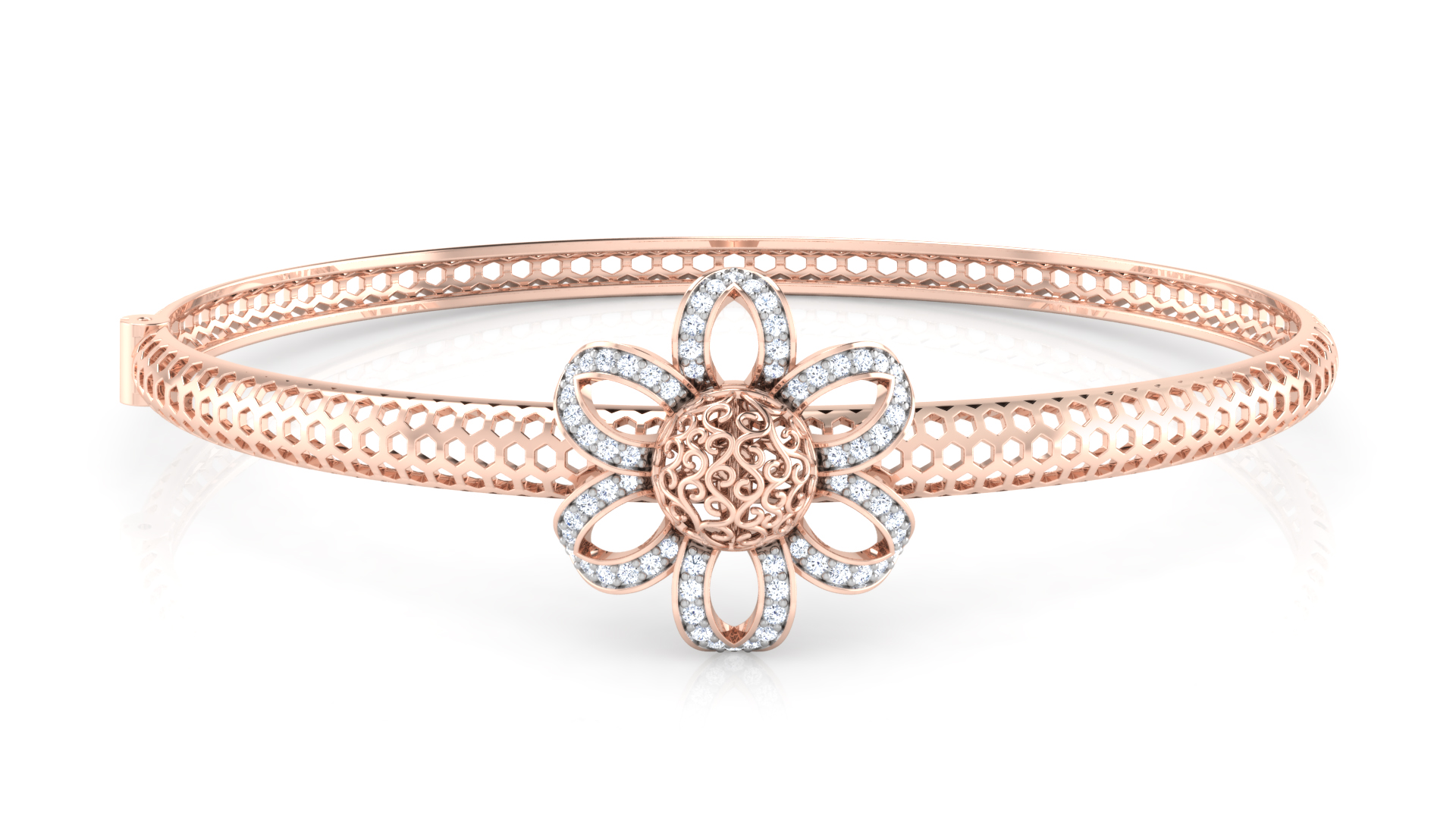 Designer Trendy 18k Gold Kada Bracelet for Girls and Women