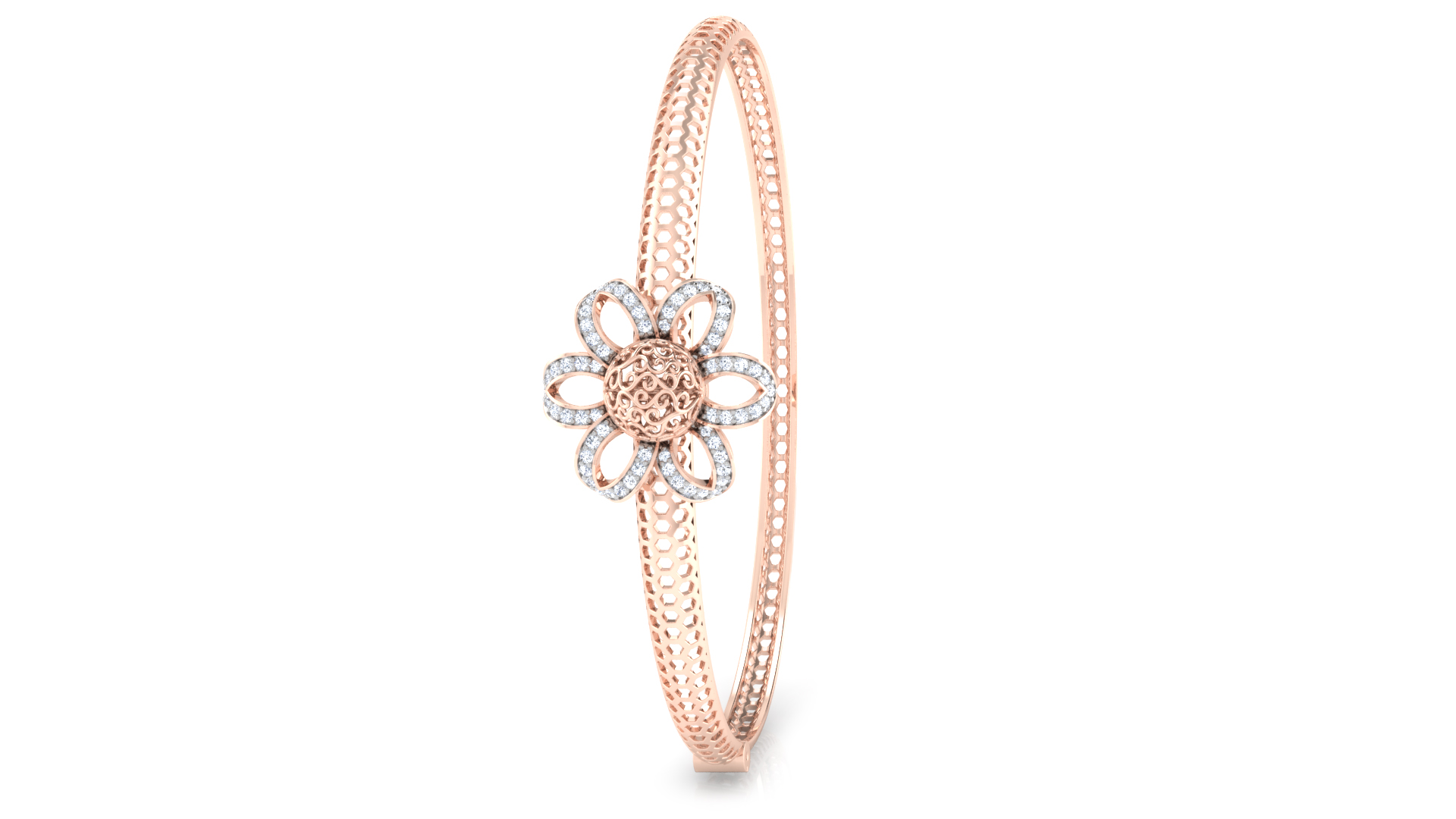 Designer Trendy 18k Gold Kada Bracelet for Girls and Women