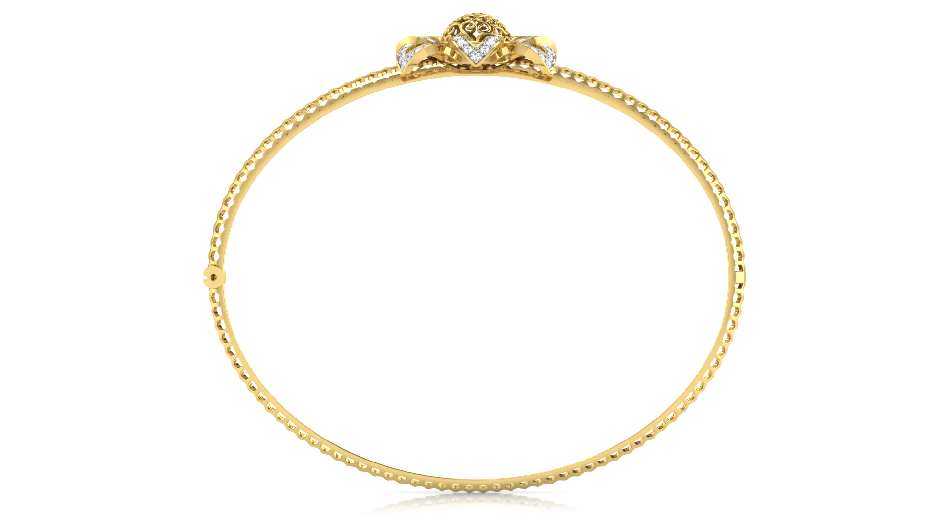 Designer Trendy 18k Gold Kada Bracelet for Girls and Women