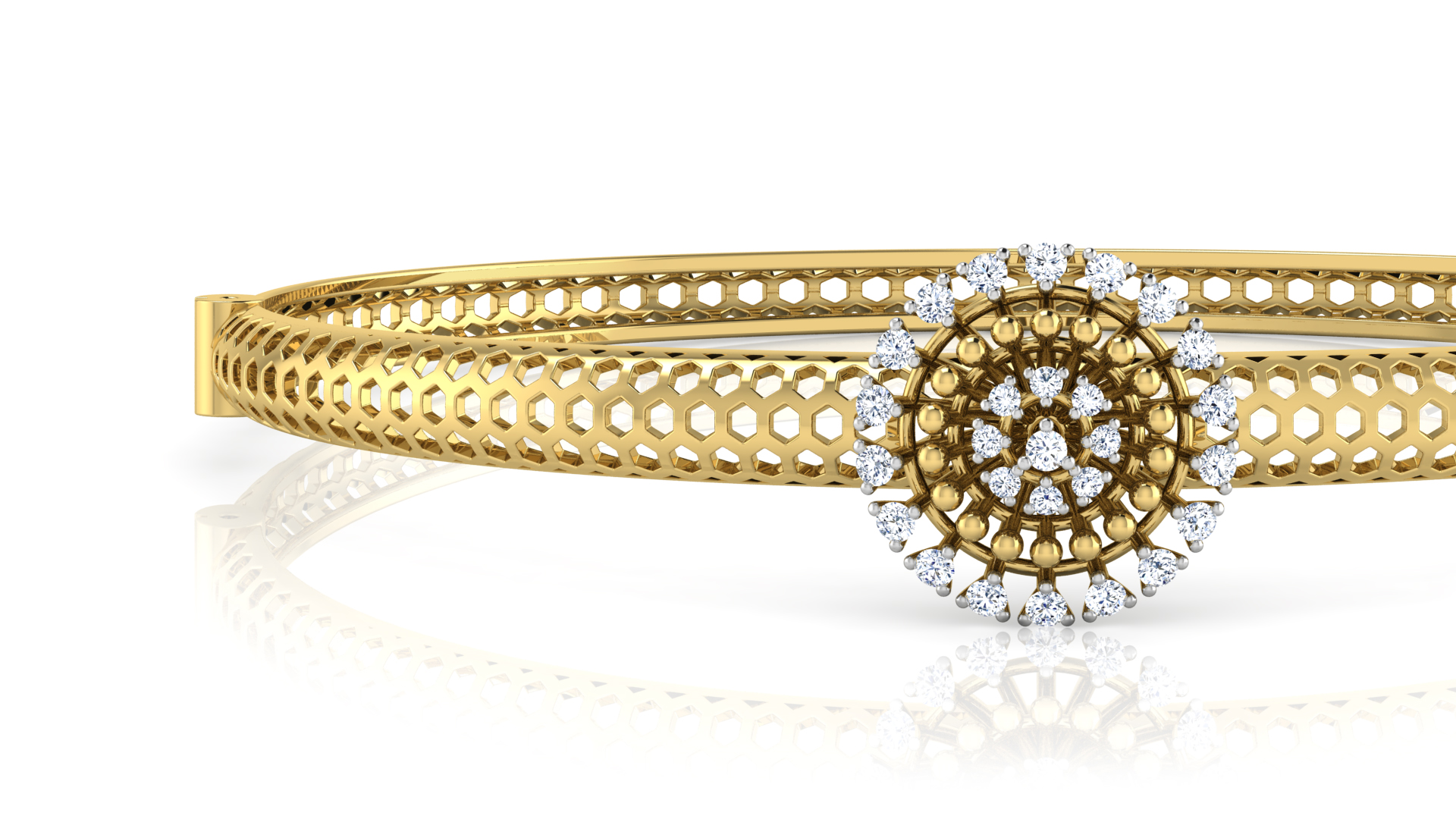 Designer Trendy 18k Gold Kada Bracelet for Girls and Women