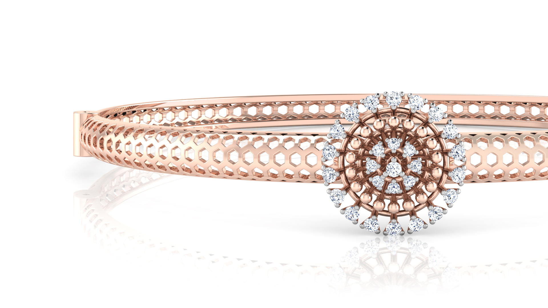 Designer Trendy 18k Gold Kada Bracelet for Girls and Women