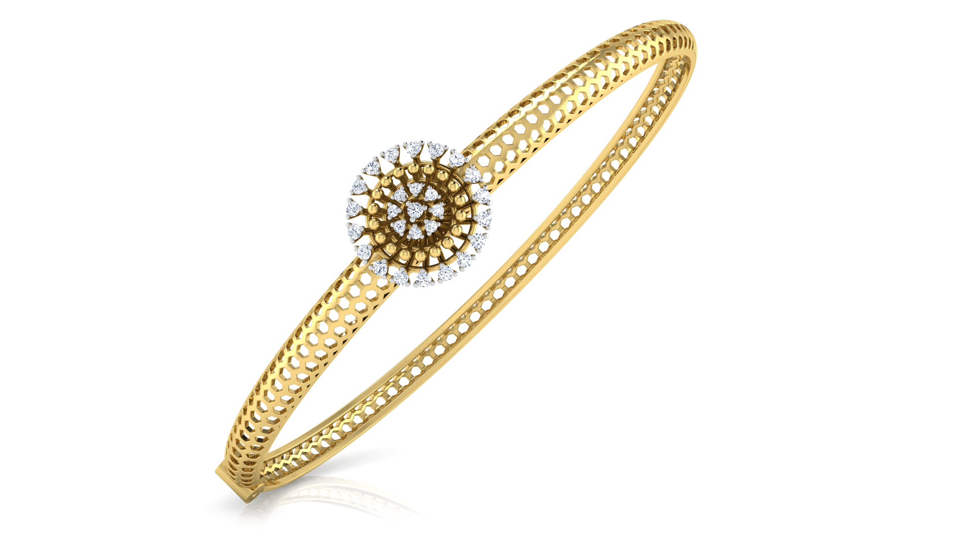 Designer Trendy 18k Gold Kada Bracelet for Girls and Women