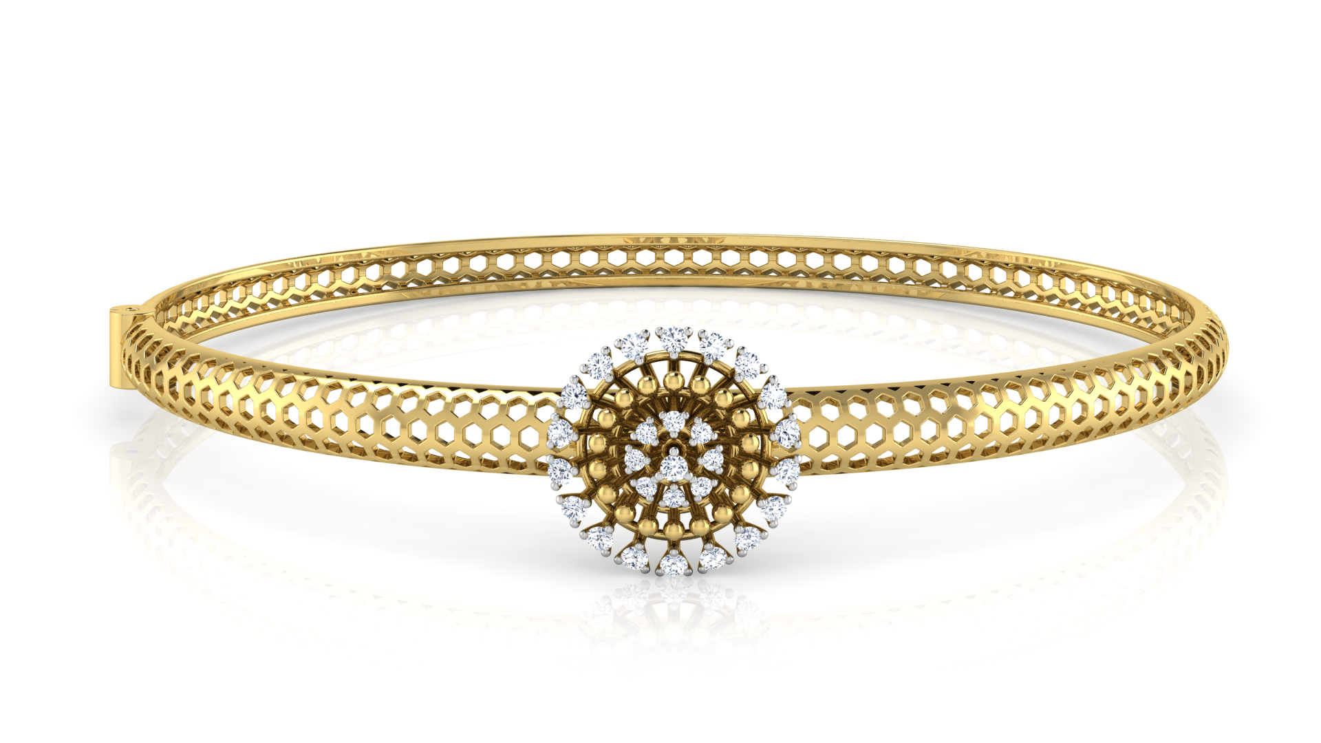 Designer Trendy 18k Gold Kada Bracelet for Girls and Women