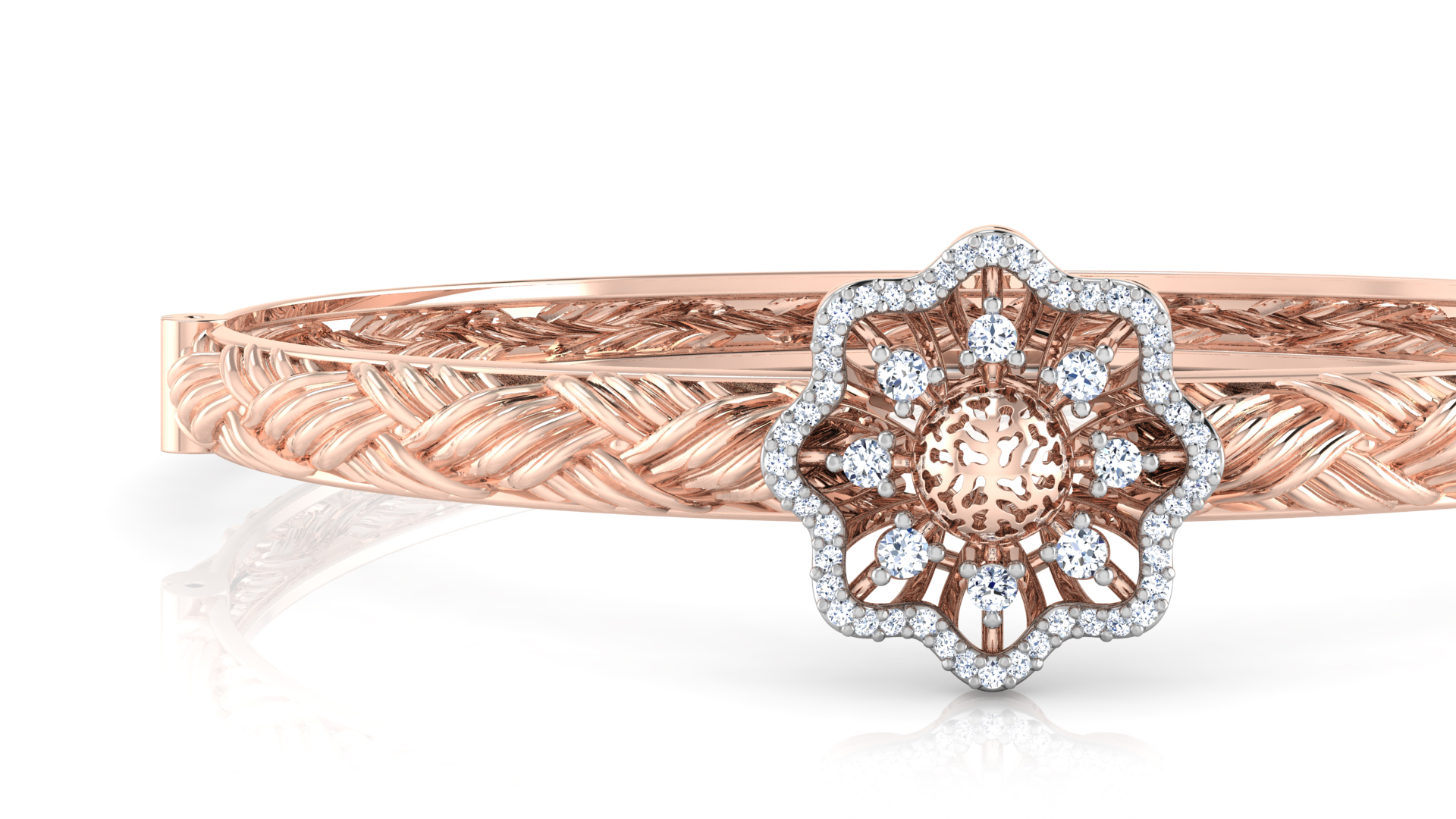 Designer Trendy 18k Gold Kada Bracelet for Girls and Women