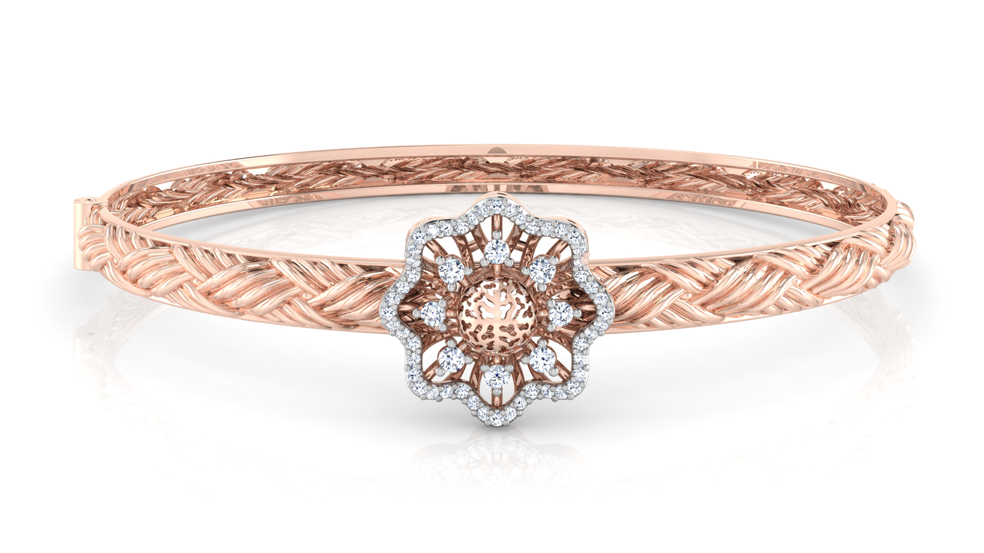 Designer Trendy 18k Gold Kada Bracelet for Girls and Women