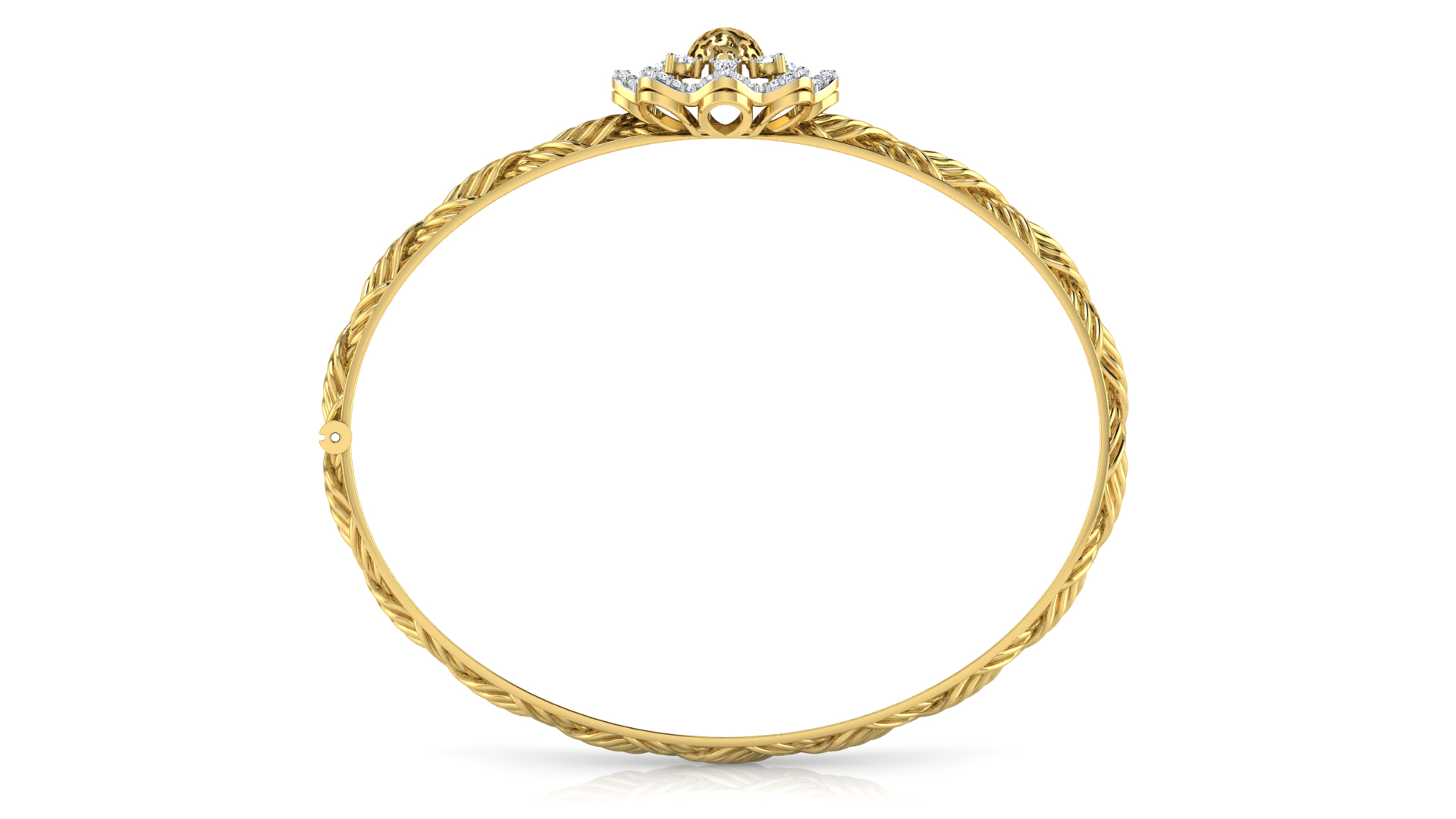 Designer Trendy 18k Gold Kada Bracelet for Girls and Women
