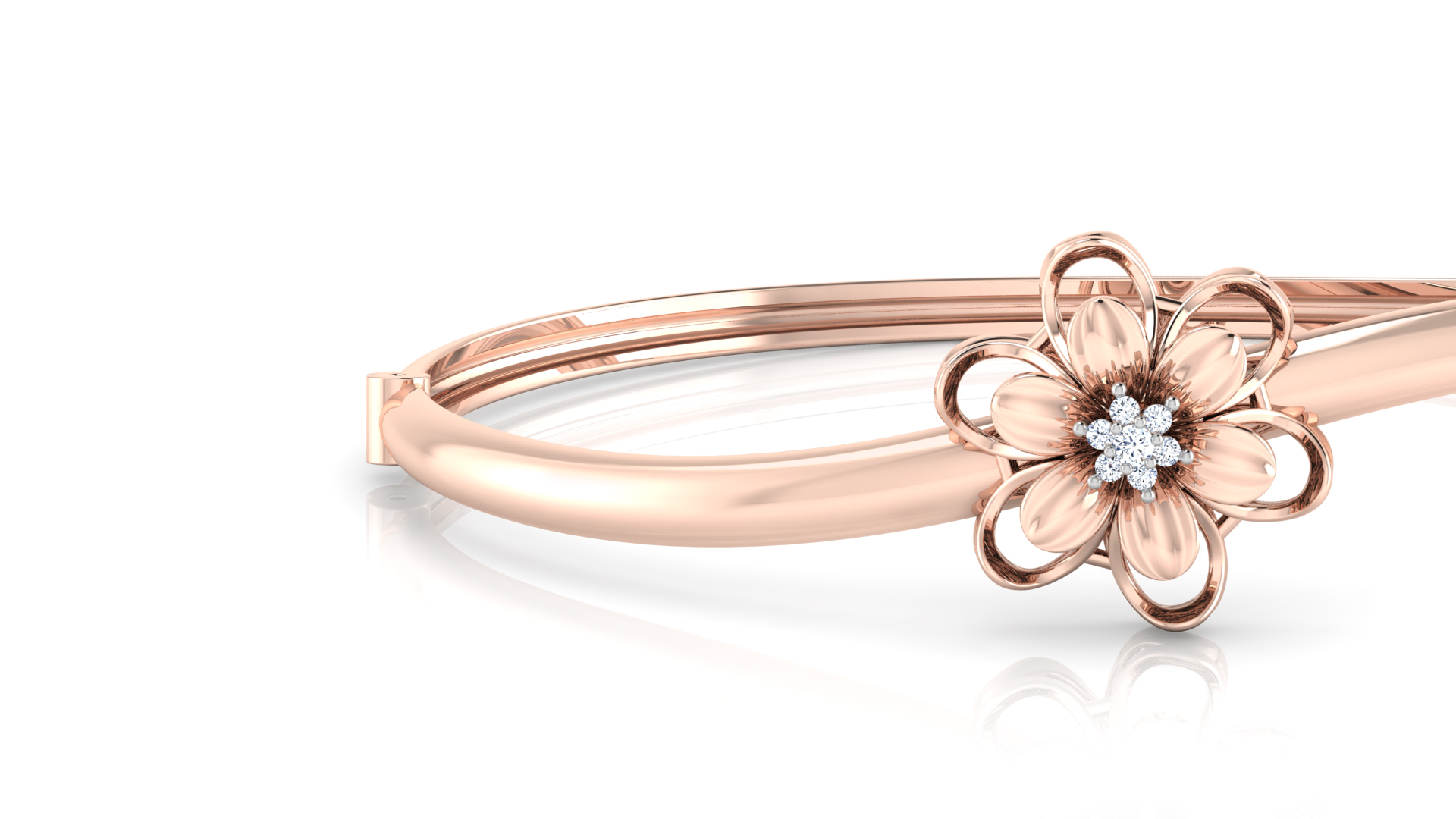 Designer Trendy 18k Gold Kada Bracelet for Girls and Women