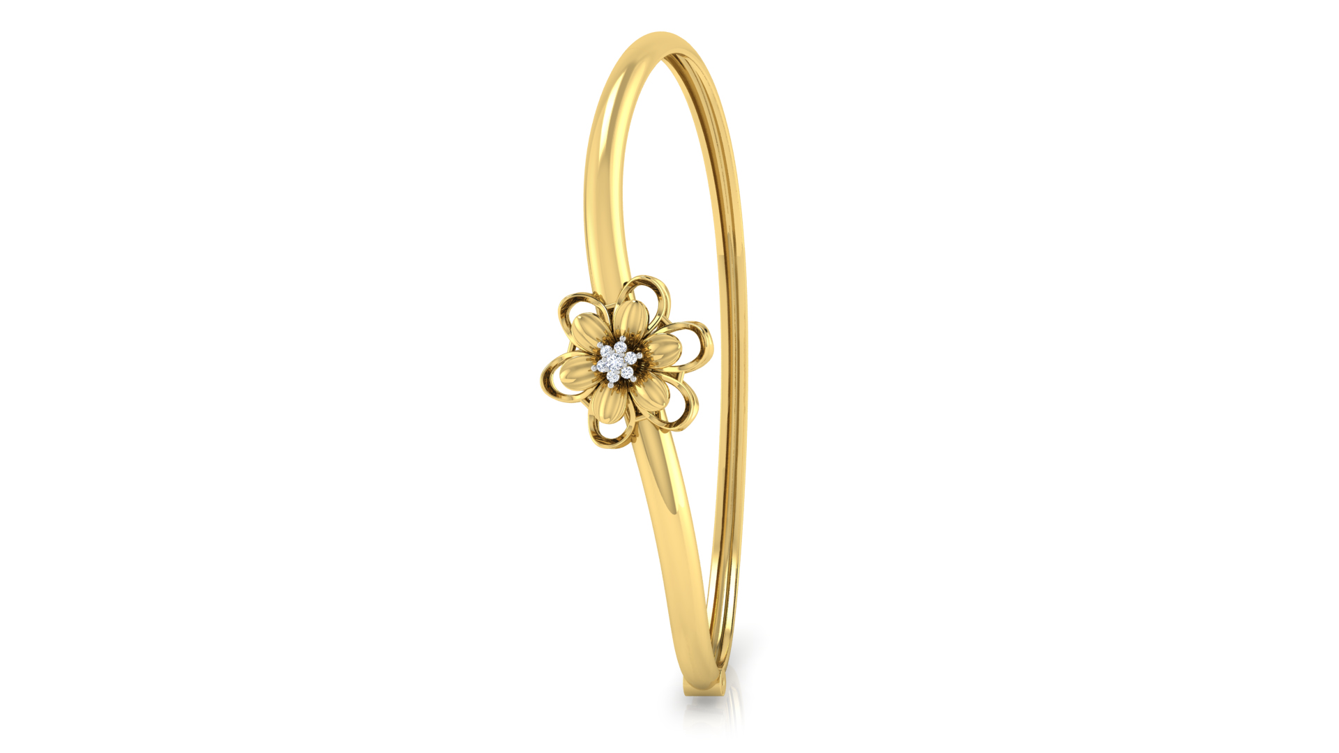 Designer Trendy 18k Gold Kada Bracelet for Girls and Women