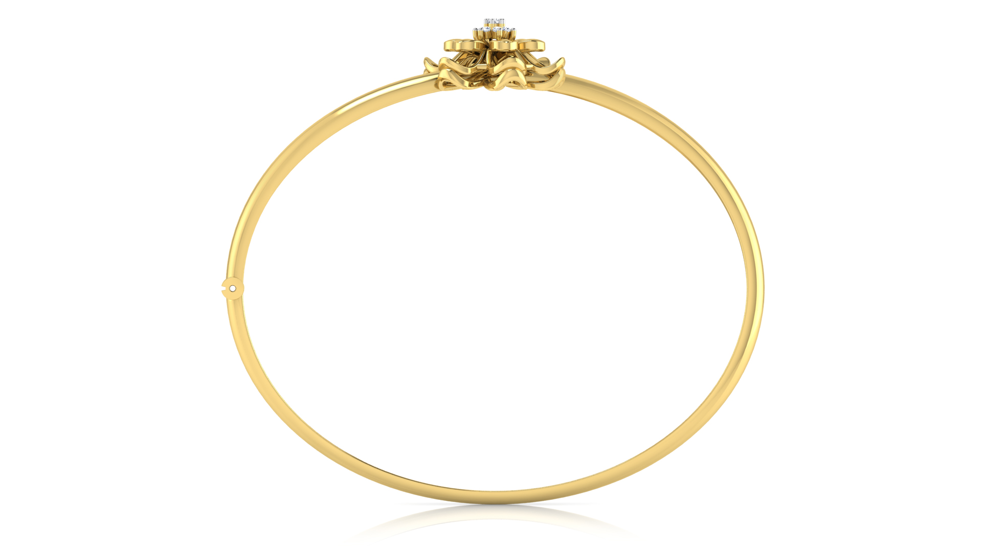 Designer Trendy 18k Gold Kada Bracelet for Girls and Women