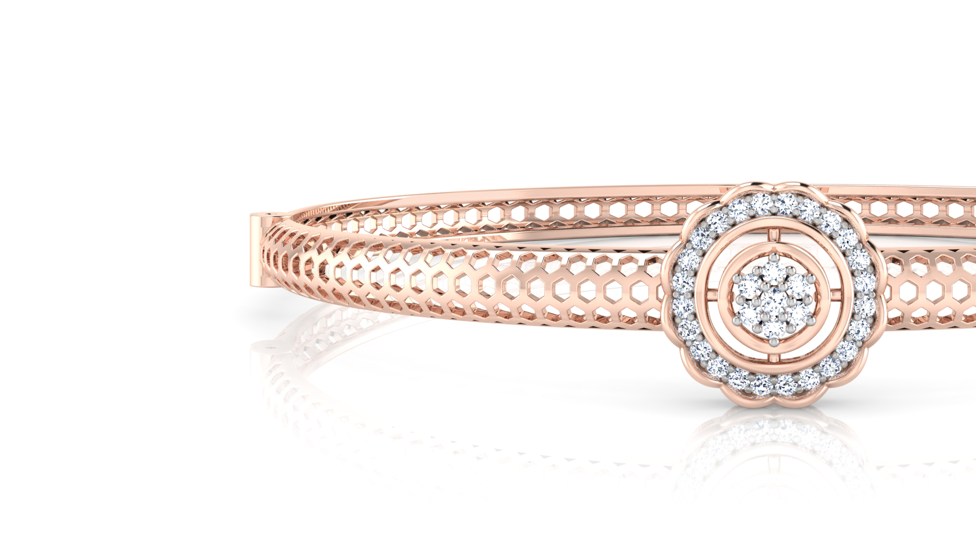 Designer Trendy 18k Gold Kada Bracelet for Girls and Women