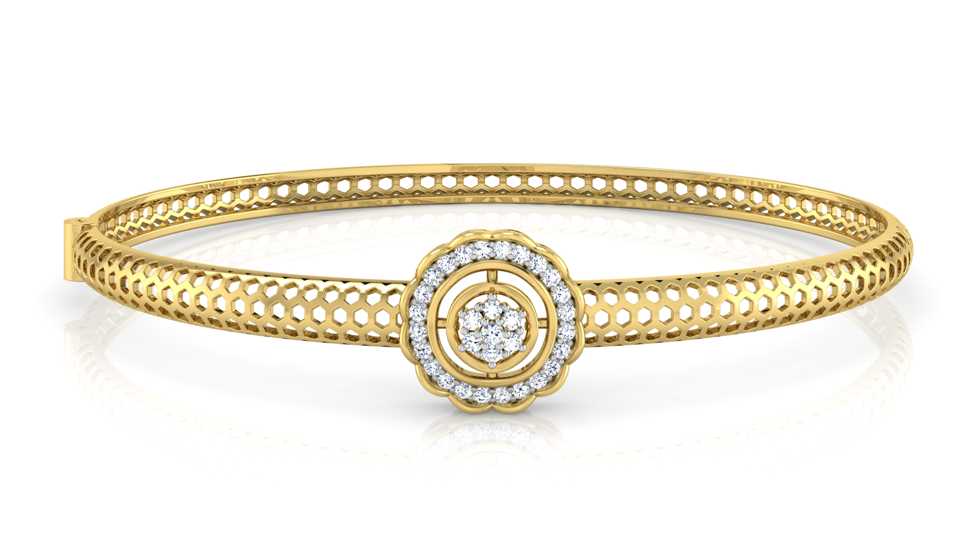 Designer Trendy 18k Gold Kada Bracelet for Girls and Women