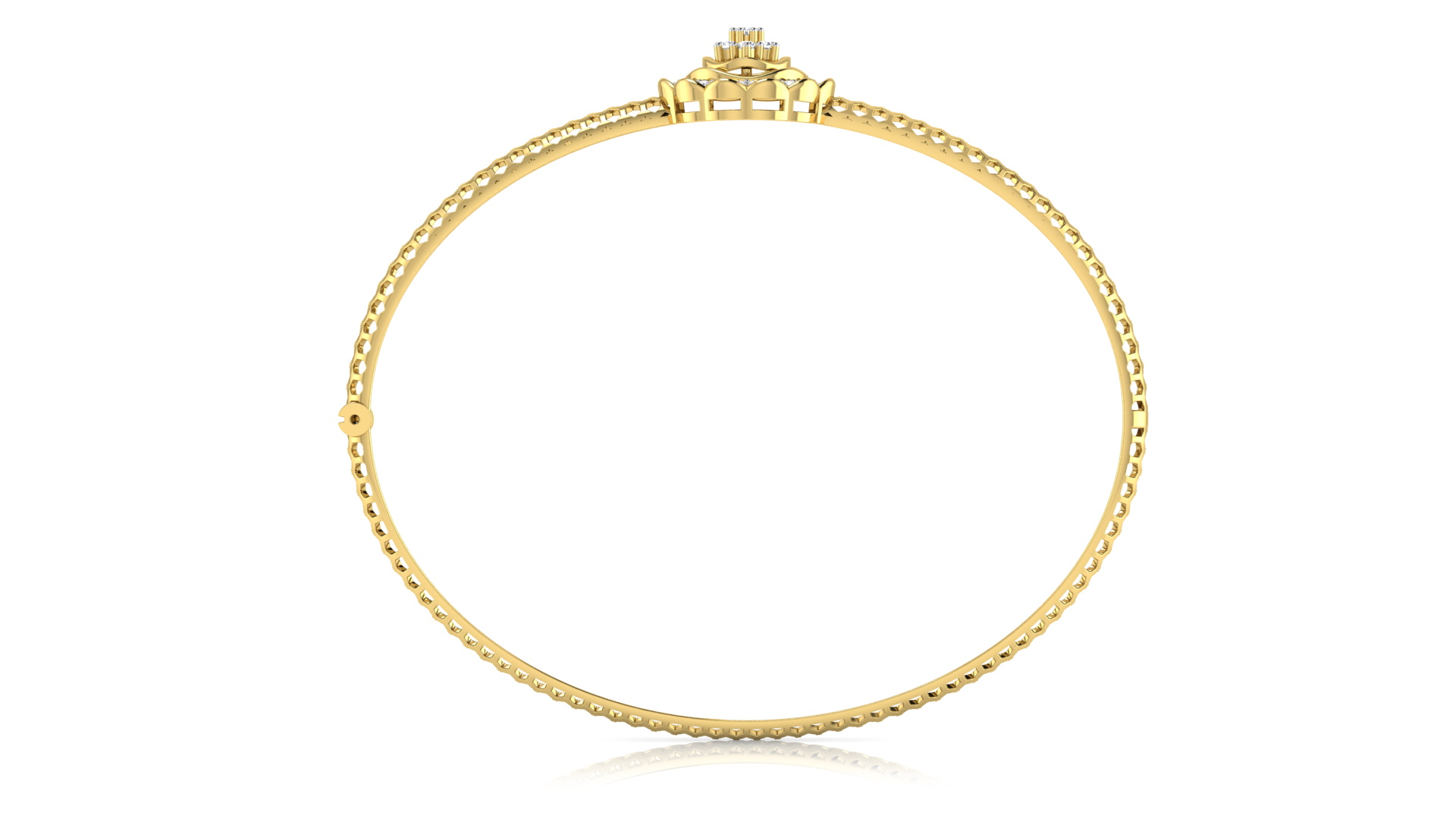 Designer Trendy 18k Gold Kada Bracelet for Girls and Women