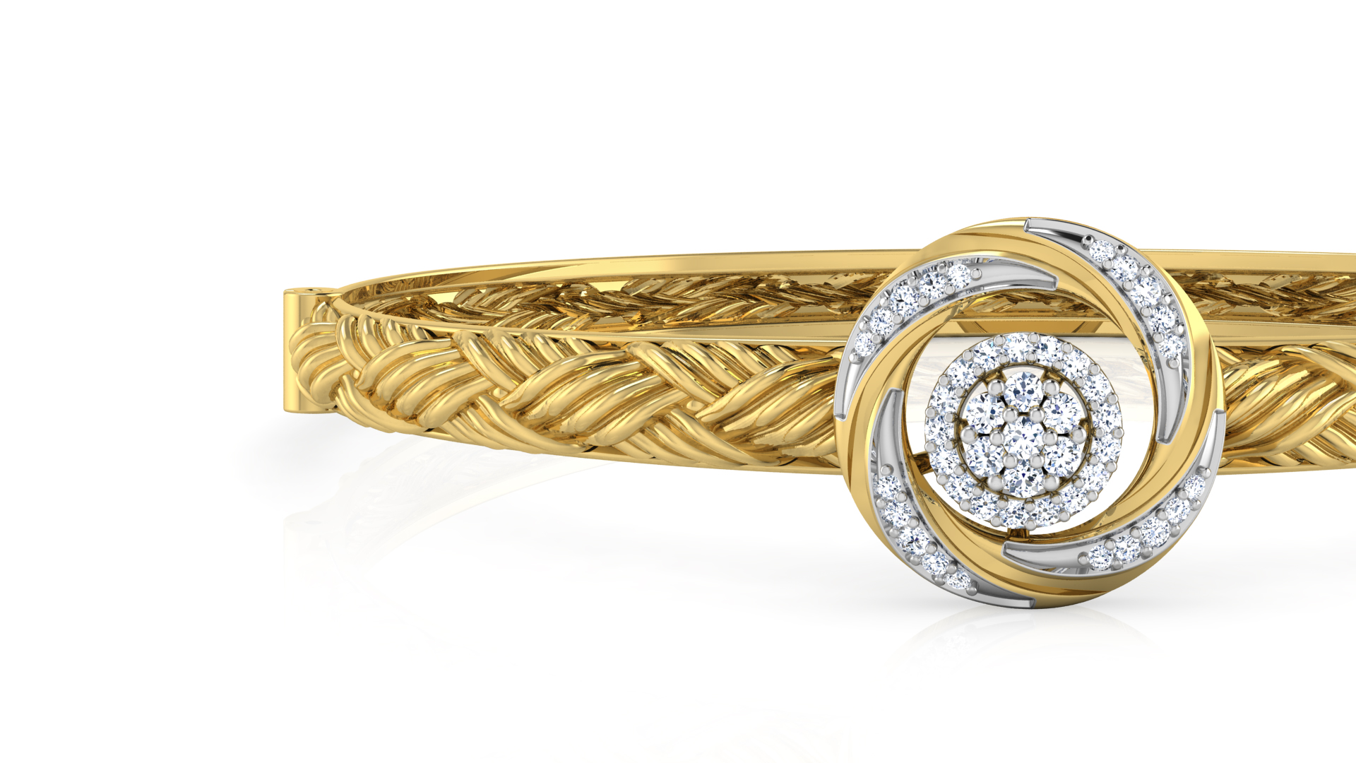 Designer Trendy 18k Gold Kada Bracelet for Girls and Women