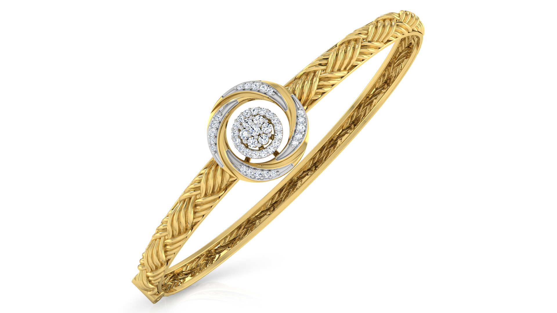 Designer Trendy 18k Gold Kada Bracelet for Girls and Women
