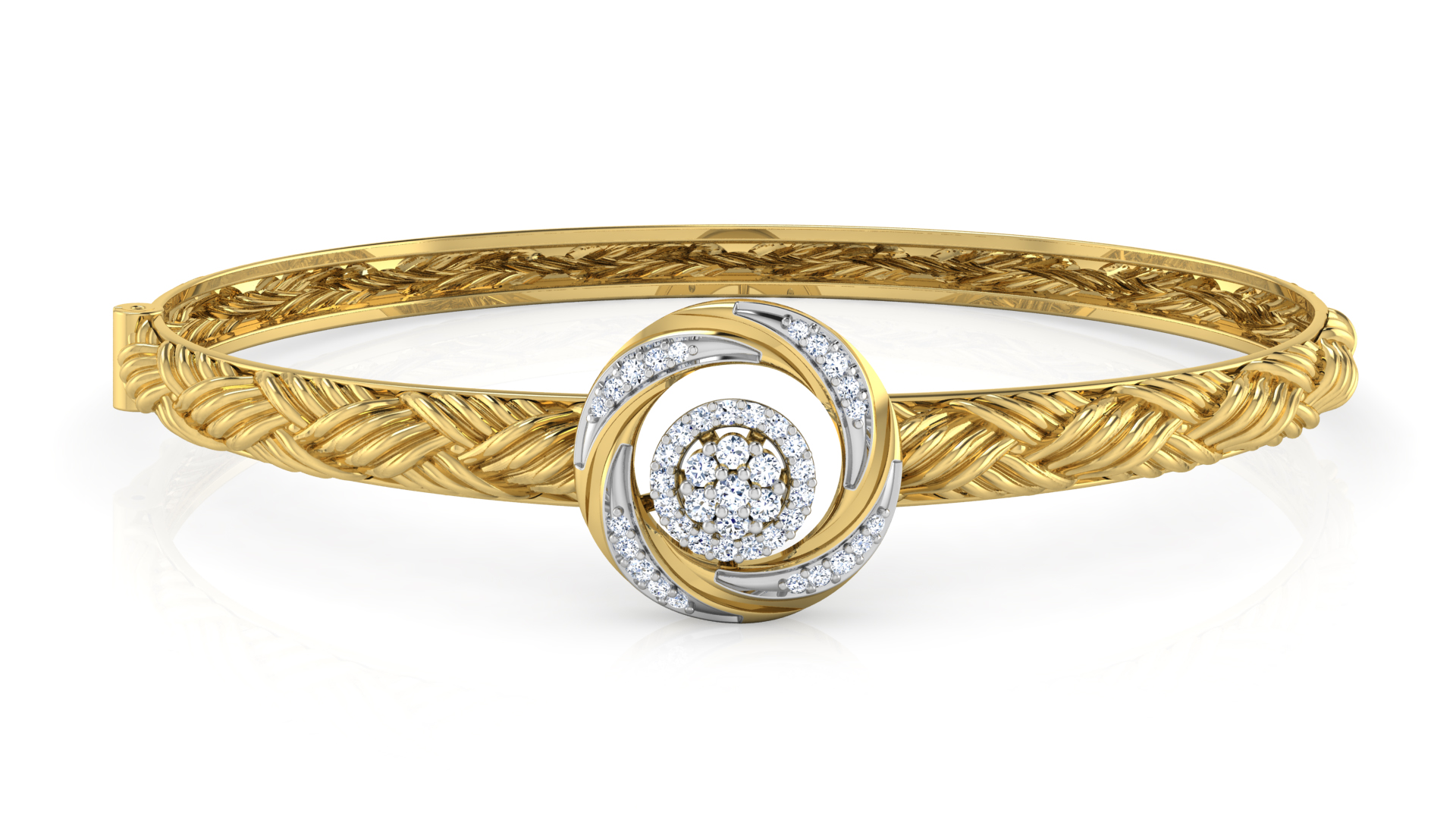 Designer Trendy 18k Gold Kada Bracelet for Girls and Women