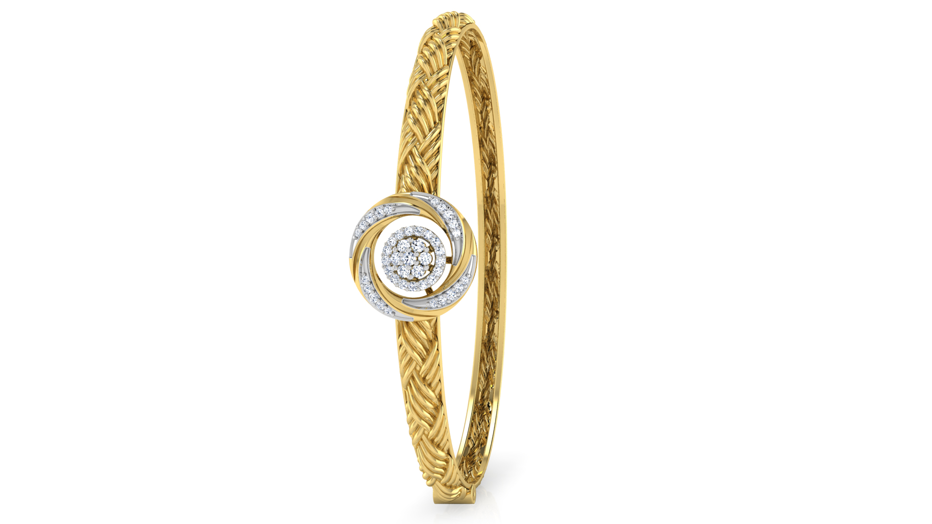 Designer Trendy 18k Gold Kada Bracelet for Girls and Women