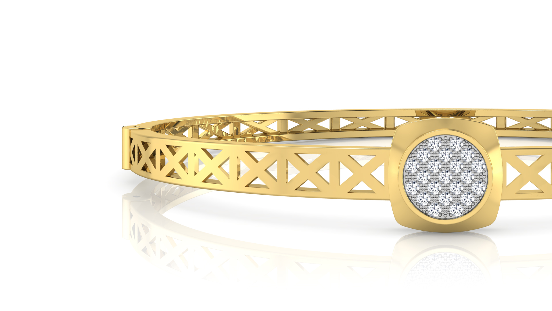 Designer Trendy 18k Gold Kada Bracelet for Girls and Women