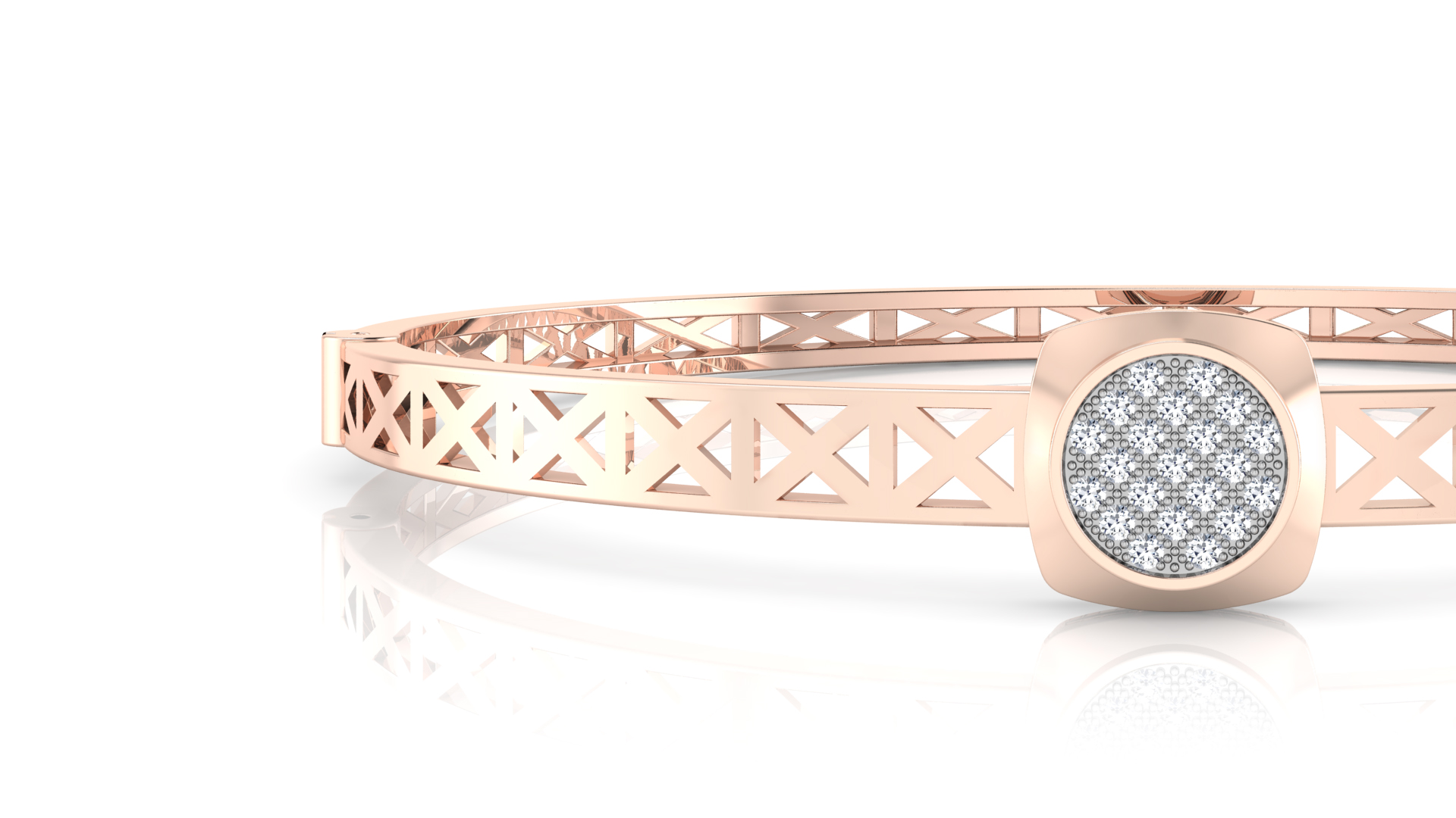 Designer Trendy 18k Gold Kada Bracelet for Girls and Women