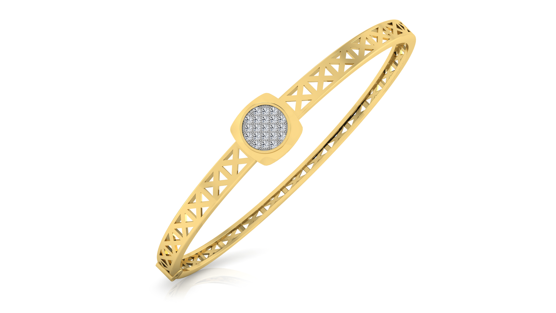 Designer Trendy 18k Gold Kada Bracelet for Girls and Women