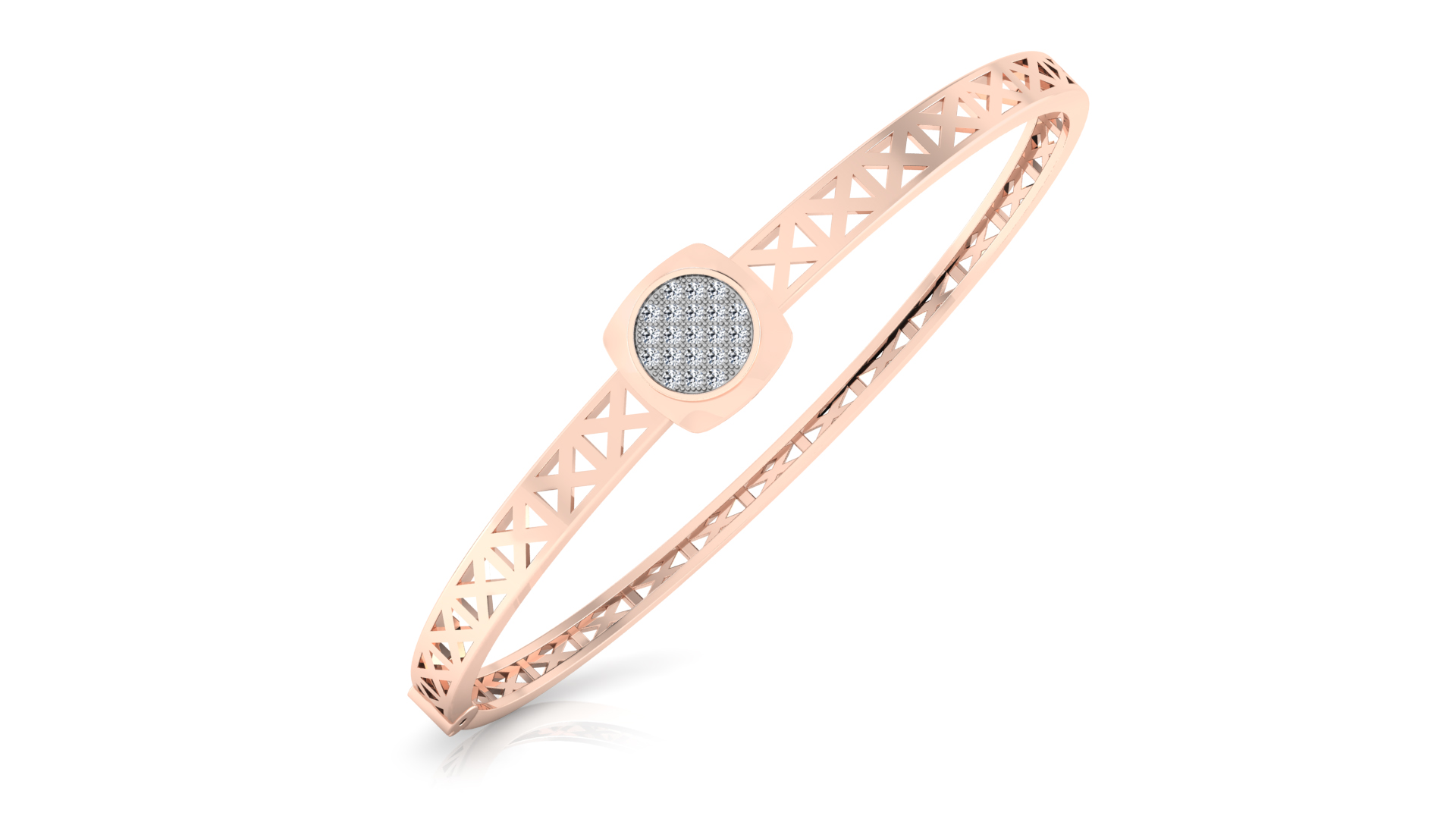 Designer Trendy 18k Gold Kada Bracelet for Girls and Women