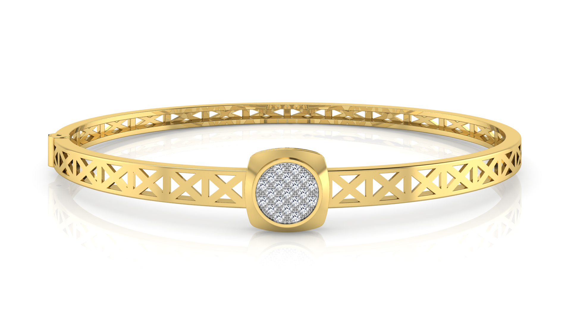 Designer Trendy 18k Gold Kada Bracelet for Girls and Women